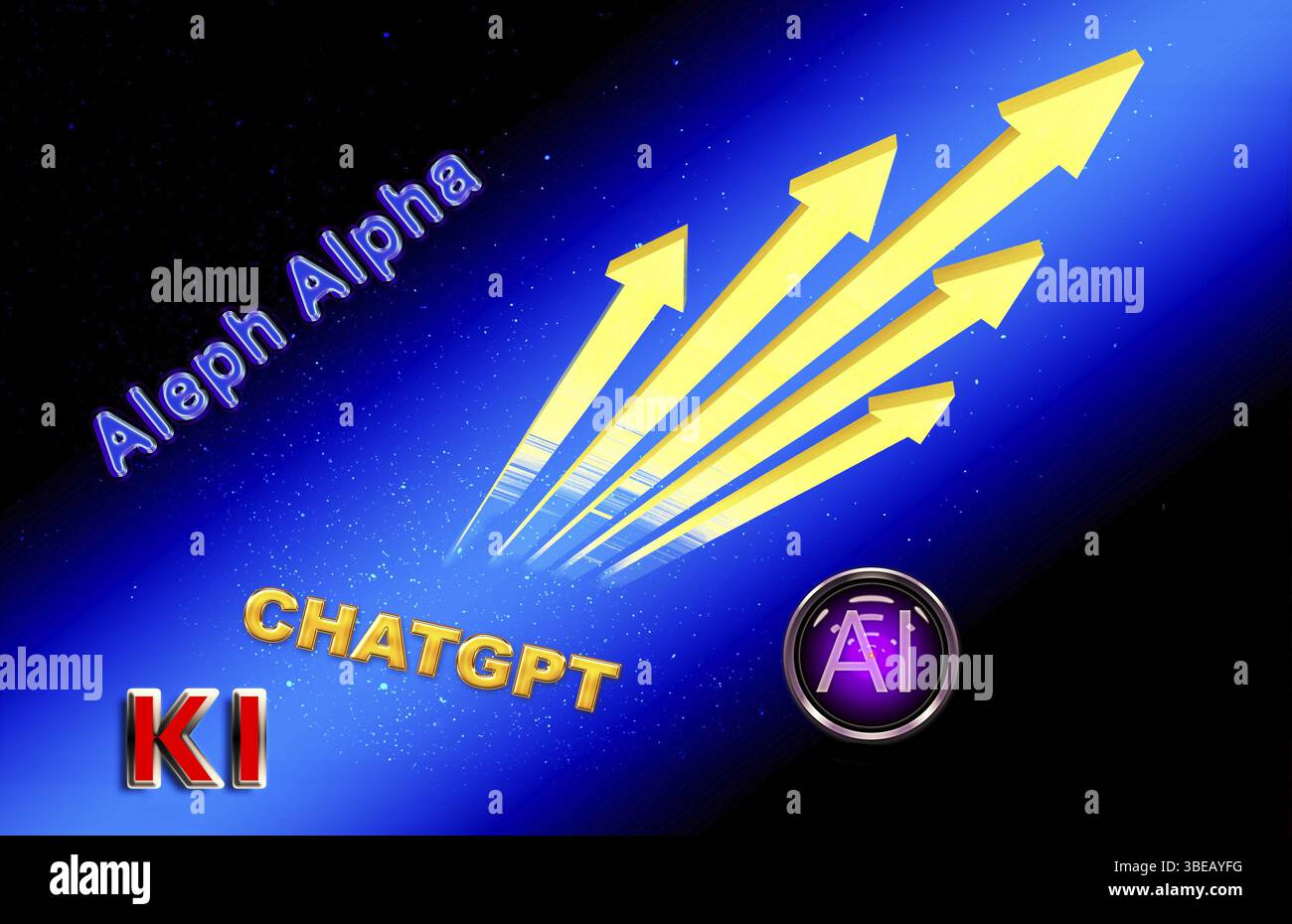 Symbol Foto, AI, AI, ChatGBT, Aleph Alpha, GPT4, OpenAI, Chatbot, künstliche Intelligenz, künstliche Intelligenz, IT-System, Informatik, KI l Stockfoto