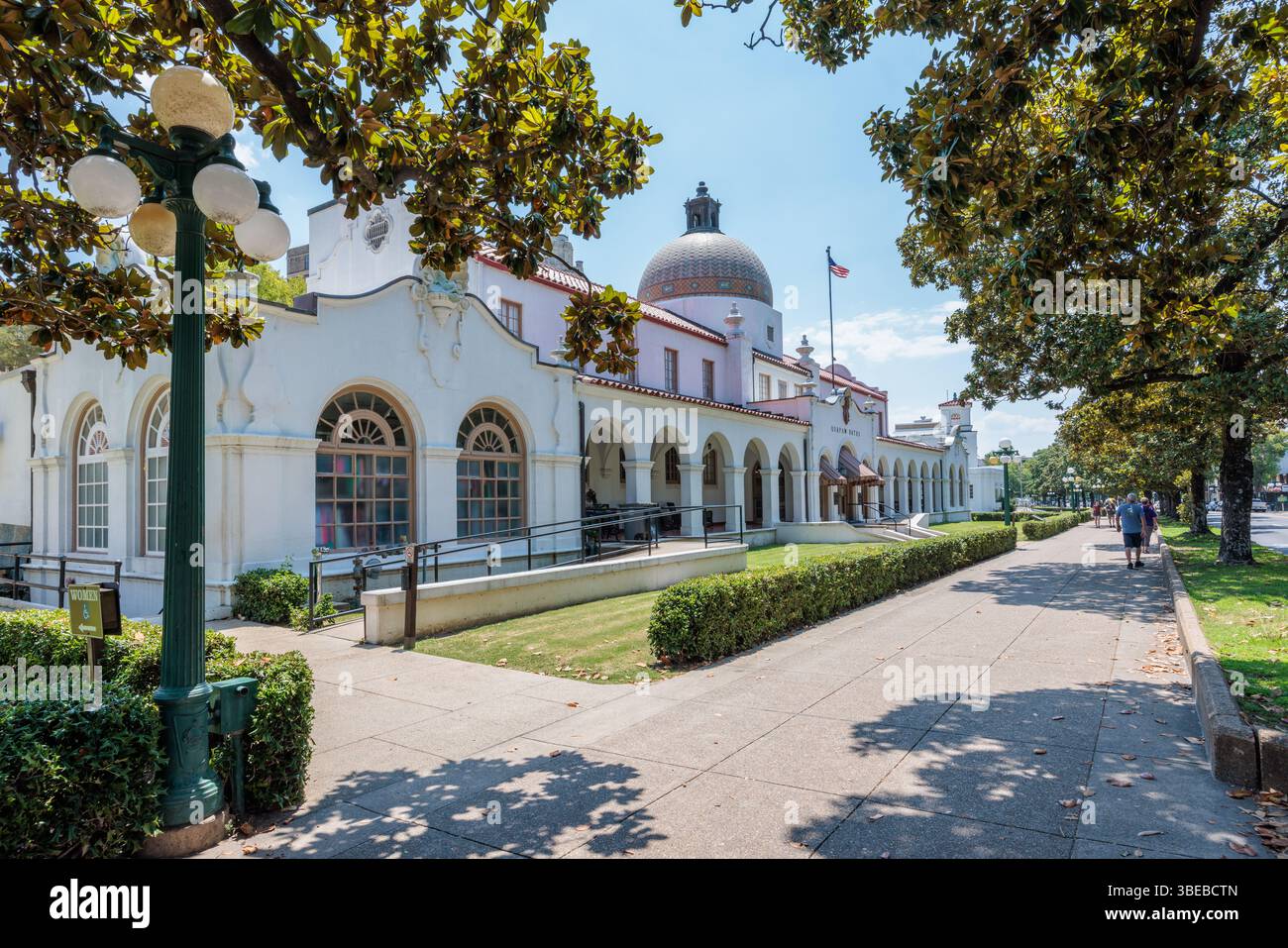 Quapaw Baths Badehaus entlang der Bathhouse Row auf der Central Avenue in Hot Springs, Arkansas, USA Stockfoto