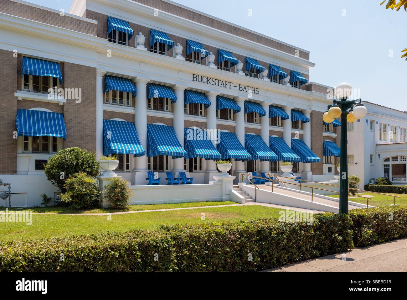 Buckstaff Baths Badehaus in Bathhouse Row an der Central Avenue in Hot Springs, Arkansas, USA Stockfoto