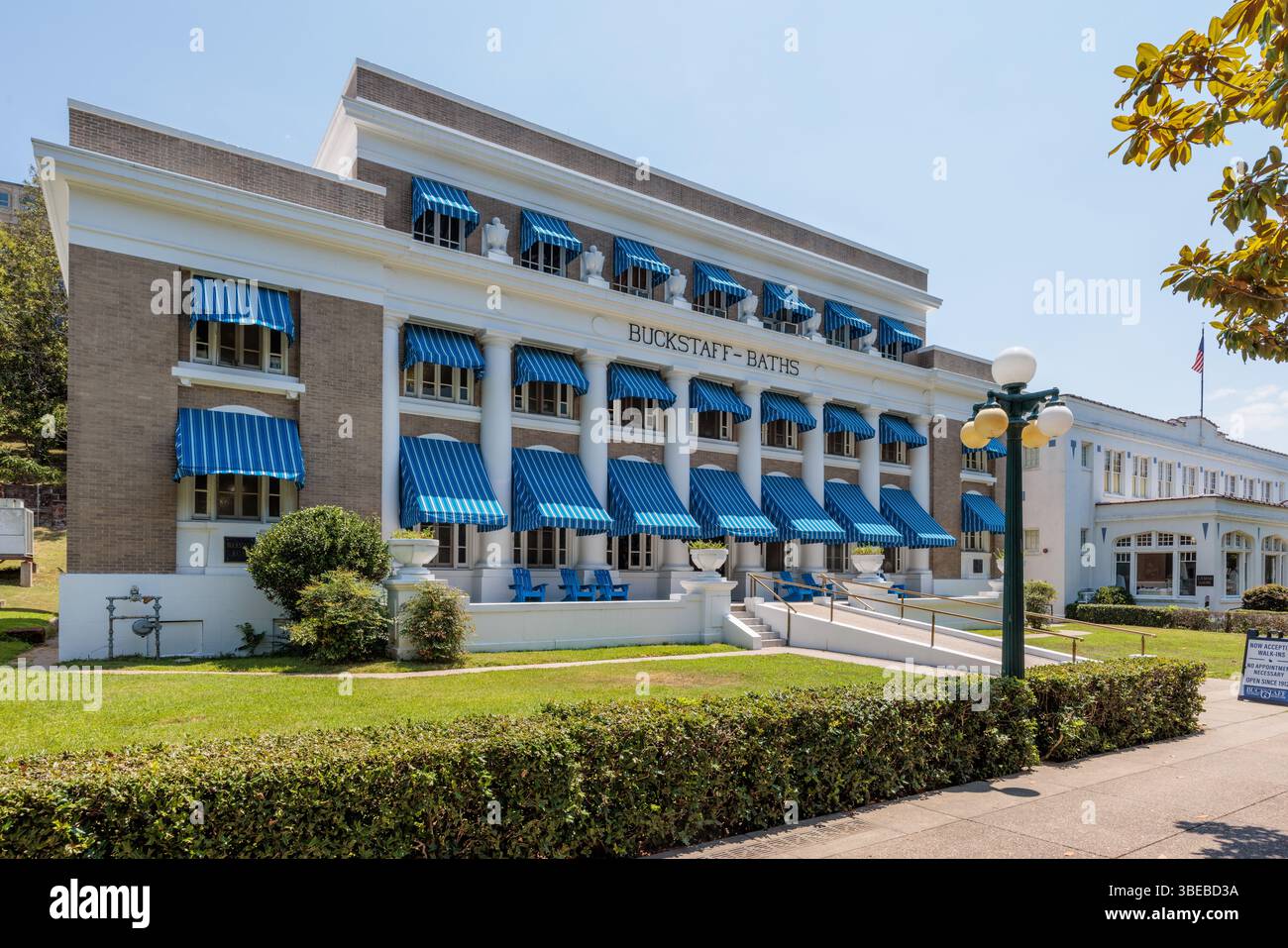 Buckstaff Baths Badehaus in Bathhouse Row an der Central Avenue in Hot Springs, Arkansas, USA Stockfoto