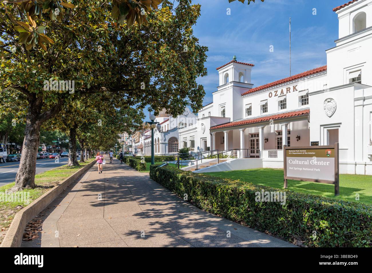 Der Nationalpark besaß Ozark in der Bathhouse Row und diente als Kulturzentrum an der Central Avenue in Hot Springs, Arkansas, USA Stockfoto