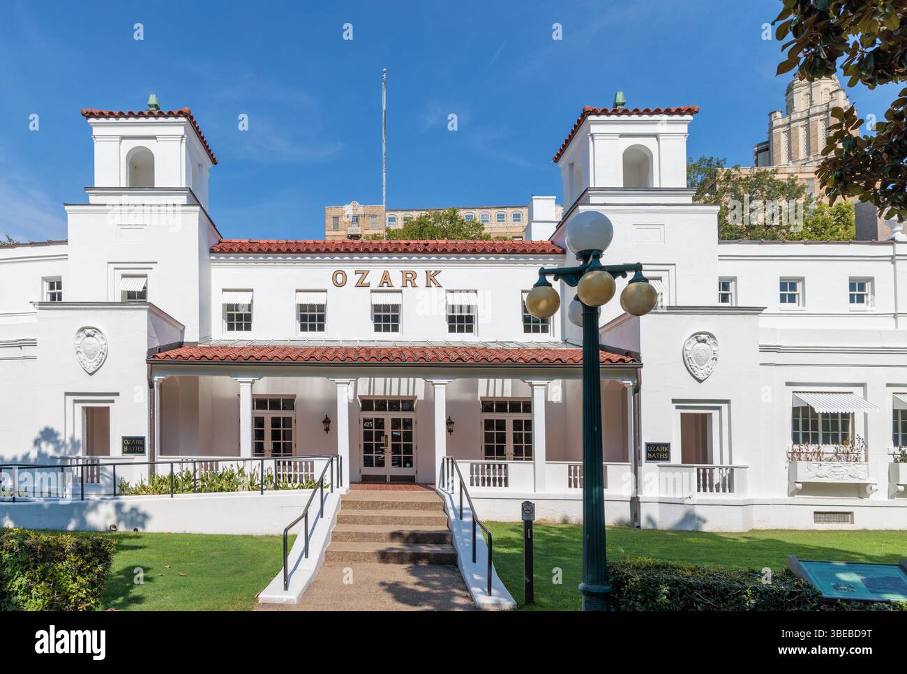 Der Nationalpark besaß Ozark in der Bathhouse Row und diente als Kulturzentrum an der Central Avenue in Hot Springs, Arkansas, USA Stockfoto