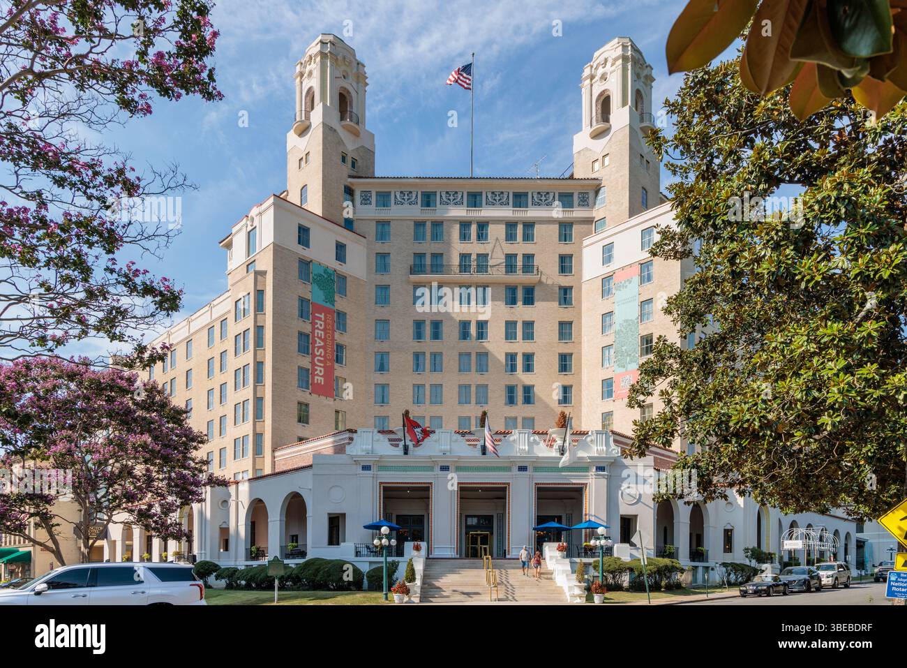 Arlington Resort Hotel and Spa am Ende der Bathhouse Row in Hot Springs Arkansas, USA Stockfoto