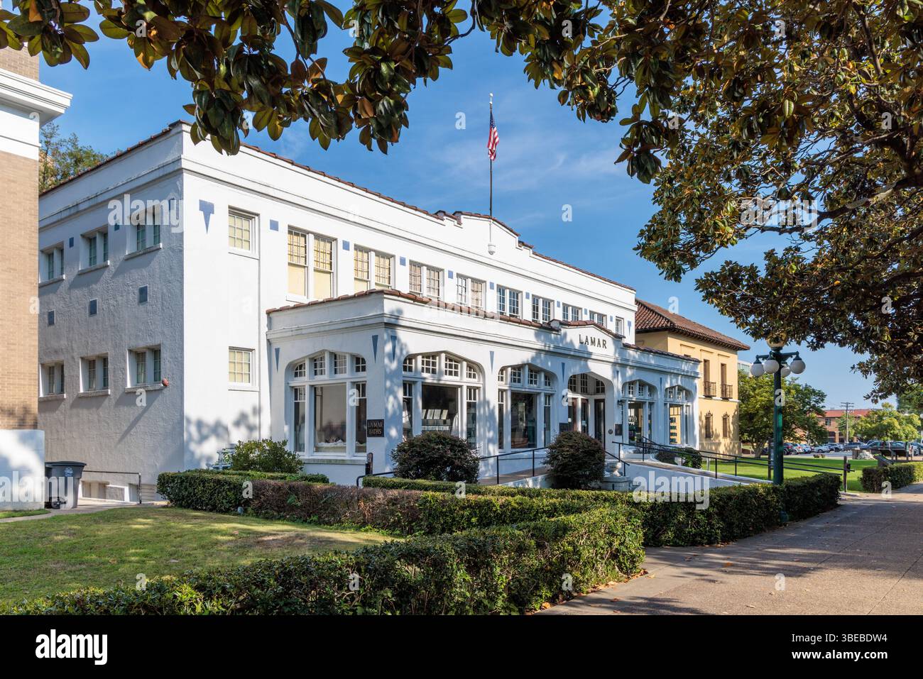 Lamar Baths Badehaus in Bathhouse Row an der Central Avenue in Hot Springs, Arkansas, USA Stockfoto