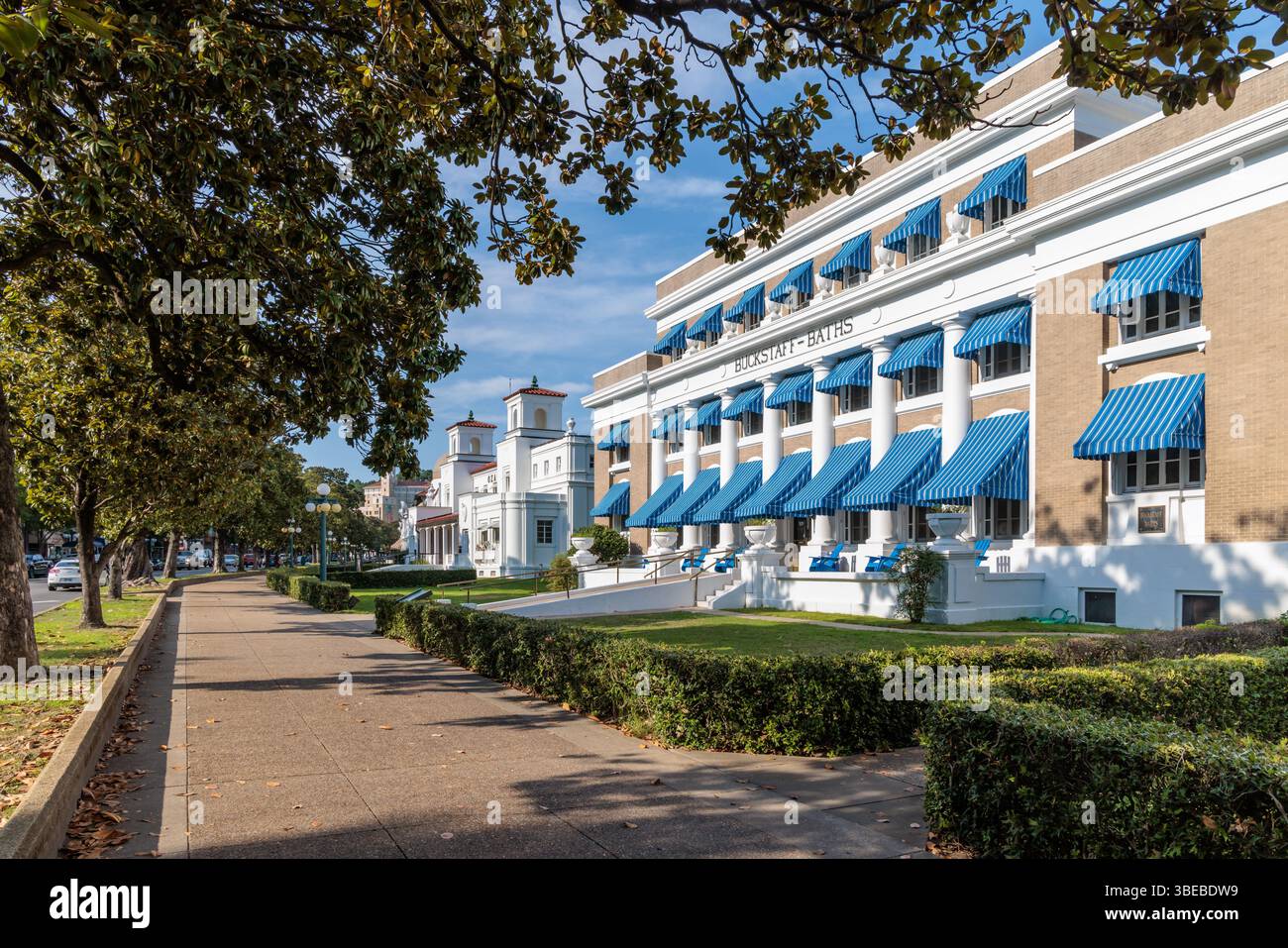 Buckstaff Baths Badehaus in Bathhouse Row an der Central Avenue in Hot Springs, Arkansas, USA Stockfoto