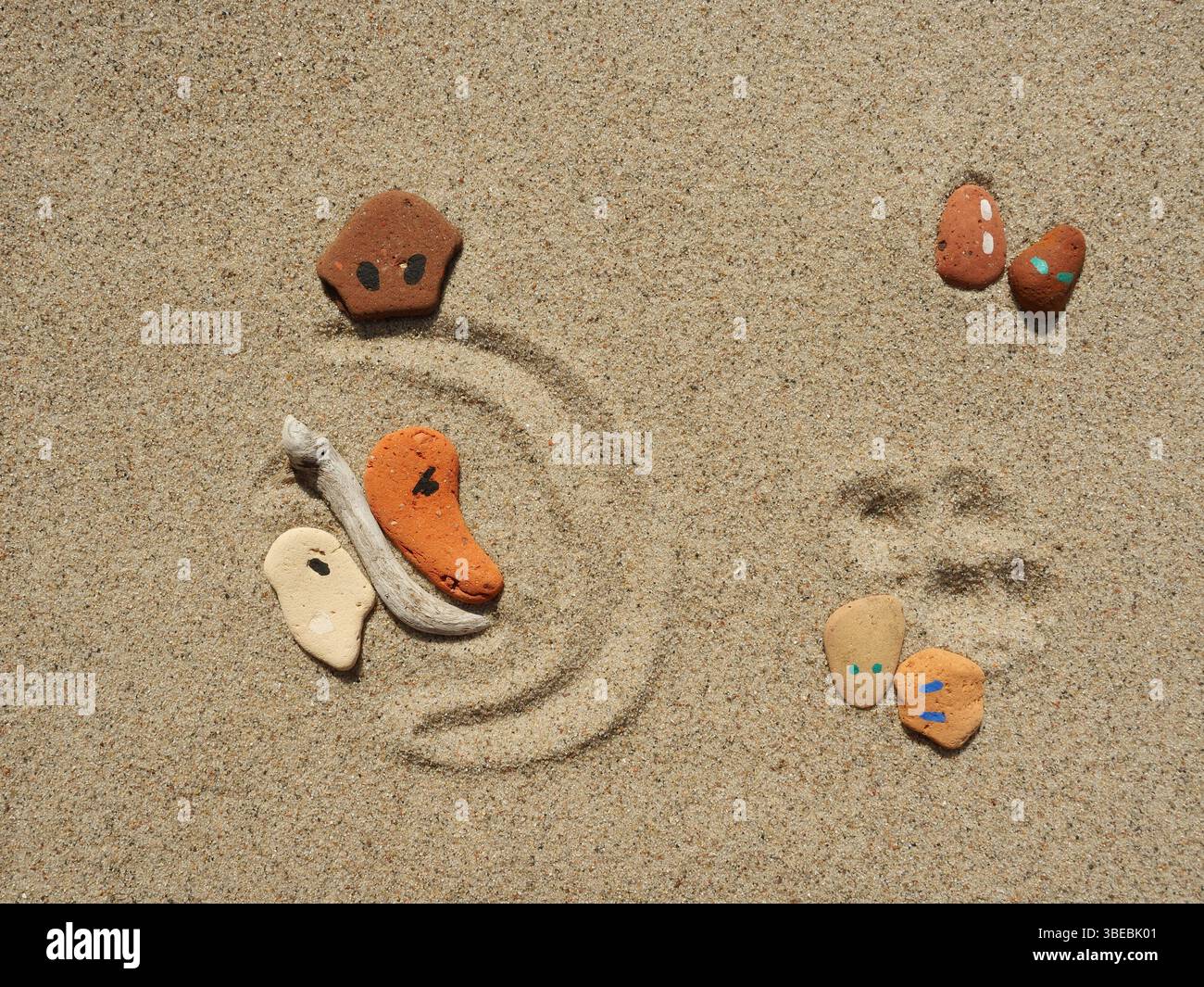 Systemisches Setup. Schwere Krankheiten verändern das soziale Umfeld. Szene für wechselnde Beziehungen bei Krankheit. Bild für Coaching und Therapie. Kopierraum Stockfoto