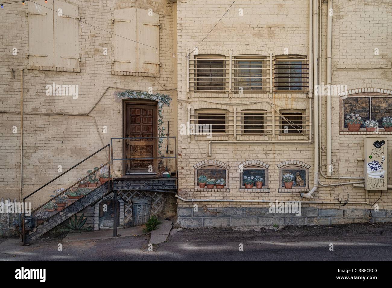 Gebäude oder Häuser aus Bisbee im Süden von Arizona Stockfoto