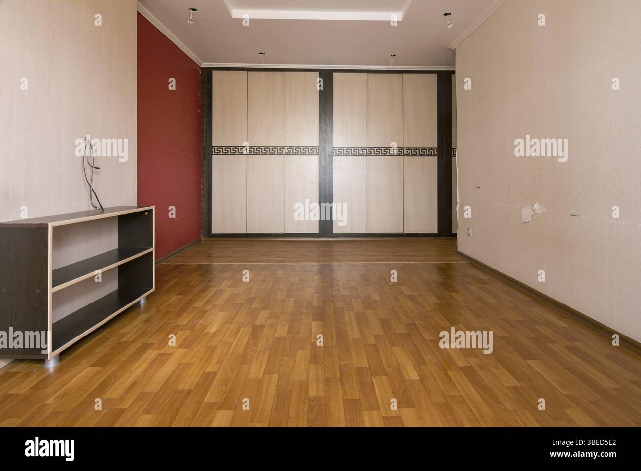 Innenraum von einem leeren Raum, Einbauschrank Fach Stockfoto