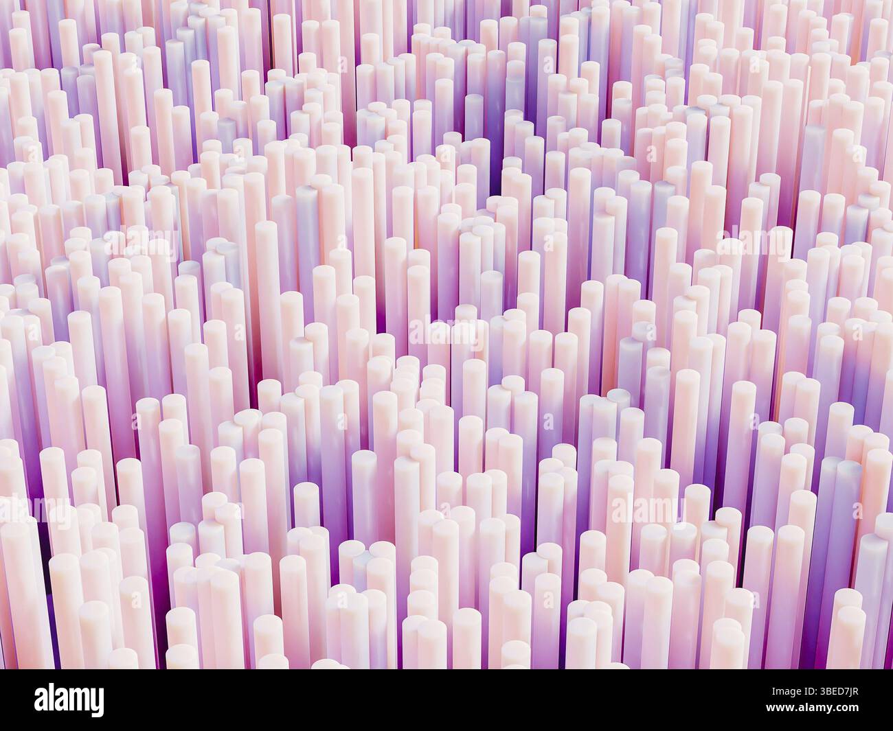 Abstrakte Sticks mit rosa und blauer Darstellung des Big Data Konzepts. Datenvisualisierung 3D-Rendering. . Hochwertige 3D-Illustration Stockfoto