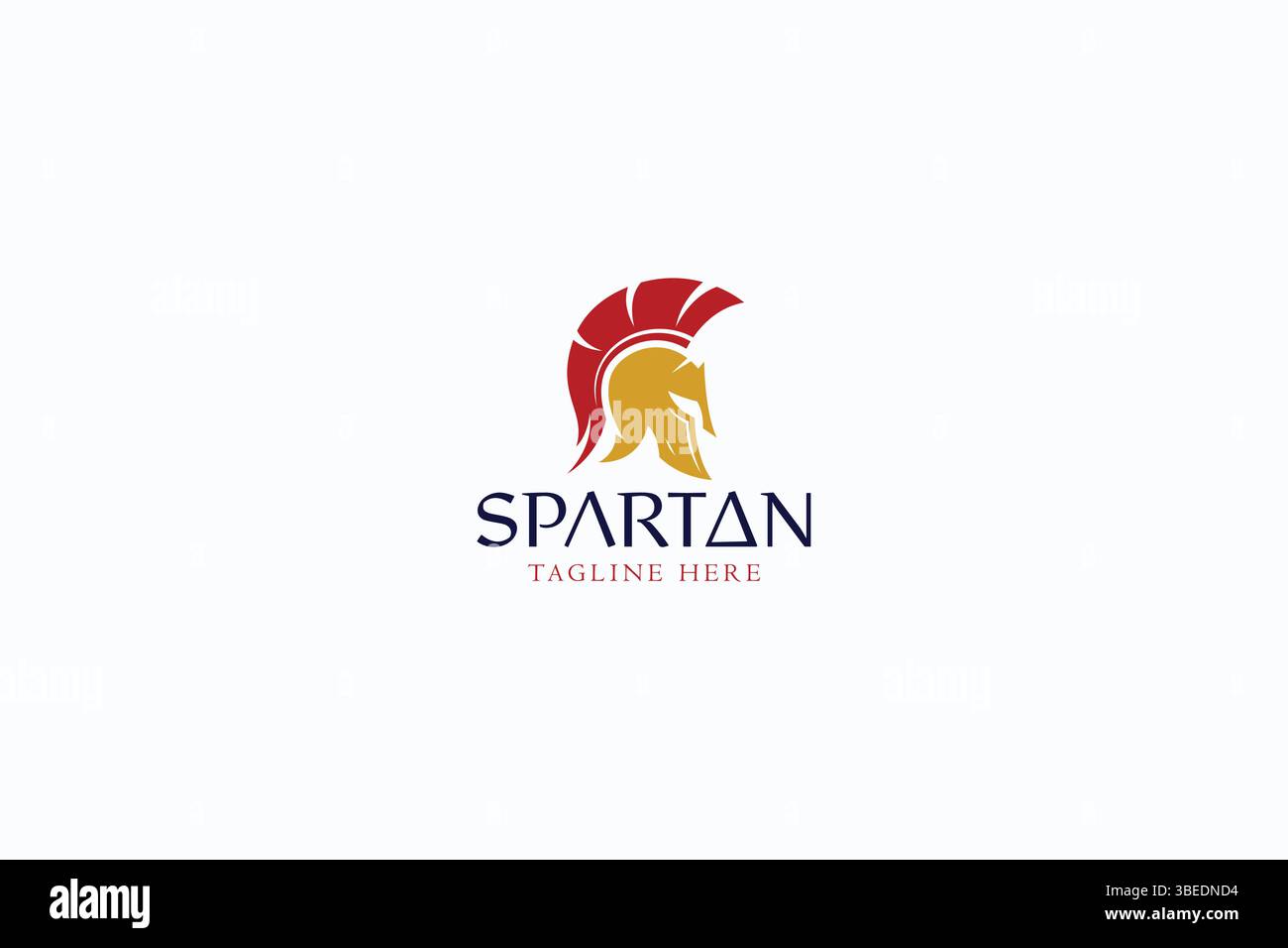 Spartan Warrior Head Helm Logo Illustration Klassisches Ritterzeichen Symbol Stock Vektor