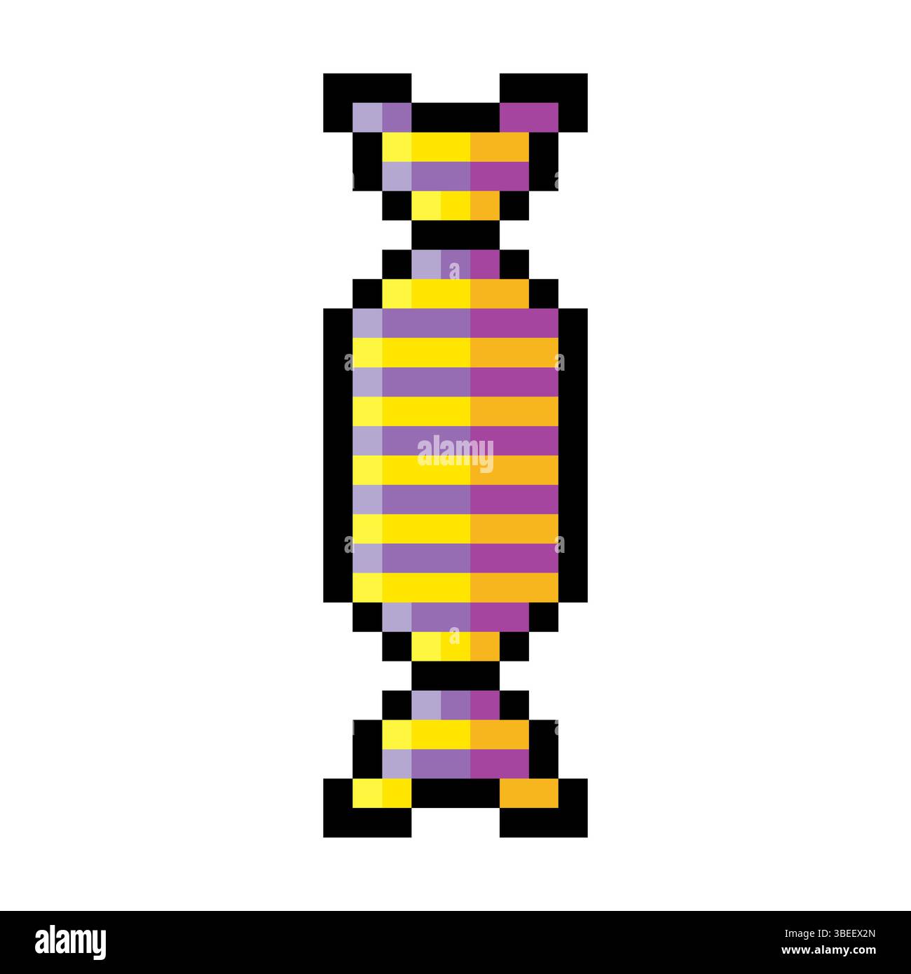 Niedliche bunte Süßigkeiten im Pixel-Art-Stil Stock Vektor