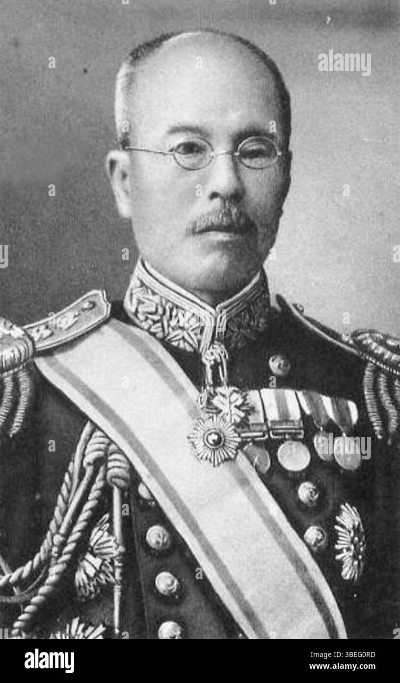 Porträt von Misu Sotaro, einem Admiral der Kaiserlichen Japanischen Marine, der von 1878 bis 1914 diente. Dieses Bild stammt aus der Zeit seiner Militärkarriere. Stockfoto