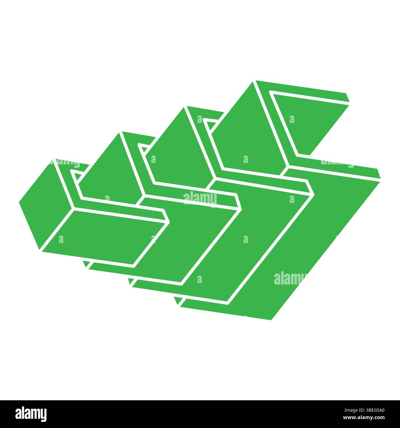 Optisches Illusionslogo. Formvektor nicht möglich. Optische Kunstobjekte. Geometrische Figur. Stock Vektor