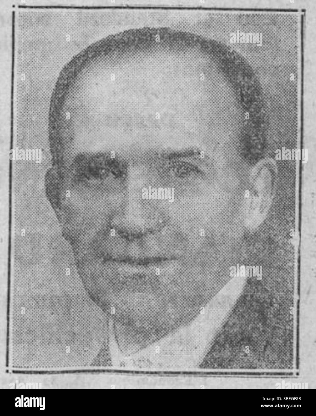 Porträtfoto des Malers und Kupferstechers Raymond Thiollière, veröffentlicht am 7. August 1929 in Paris-Soir. Stockfoto