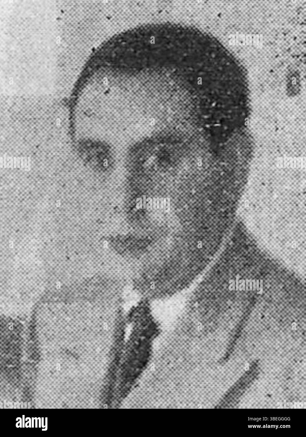 Antonio Balanzá Farinós, ein spanischer Journalist, ist hier im Jahr 1948 abgebildet. Das Foto zeigt seine Anwesenheit während einer Zeit bedeutender politischer Veränderungen in Spanien. Stockfoto