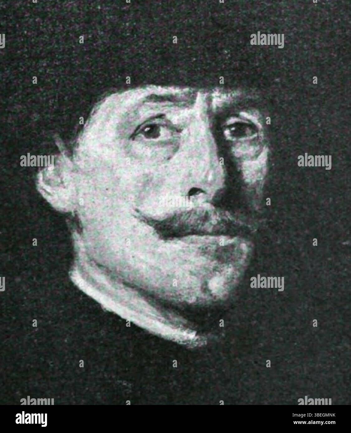 Dieses um 1912 gemalte Selbstporträt von Francis Petrus Paulus zeigt den detaillierten und ausdrucksstarken Stil des Künstlers. Das Öl-auf-Leinwand-Werk wurde 1912 im englischen Illustrated Magazine reproduziert und spiegelt Paulus’ Ansatz zur Selbstdarstellung und seinen Platz in der Kunst des frühen 20. Jahrhunderts wider. Stockfoto