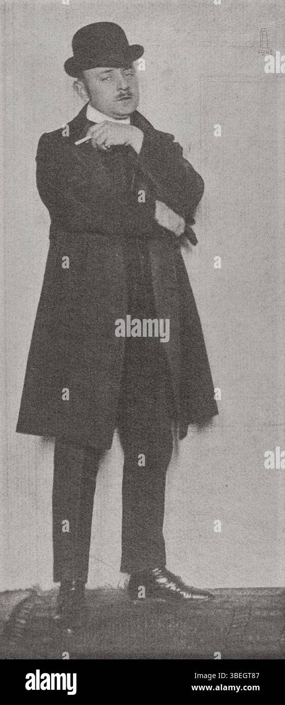 Dieses Portraitfoto von Hugo Erfurth aus dem Jahr 1907 zeigt Professor Ferdinand Dorsch, einen bedeutenden Akademiker. Das Bild hebt Dorschs wissenschaftliche Persönlichkeit hervor. Stockfoto