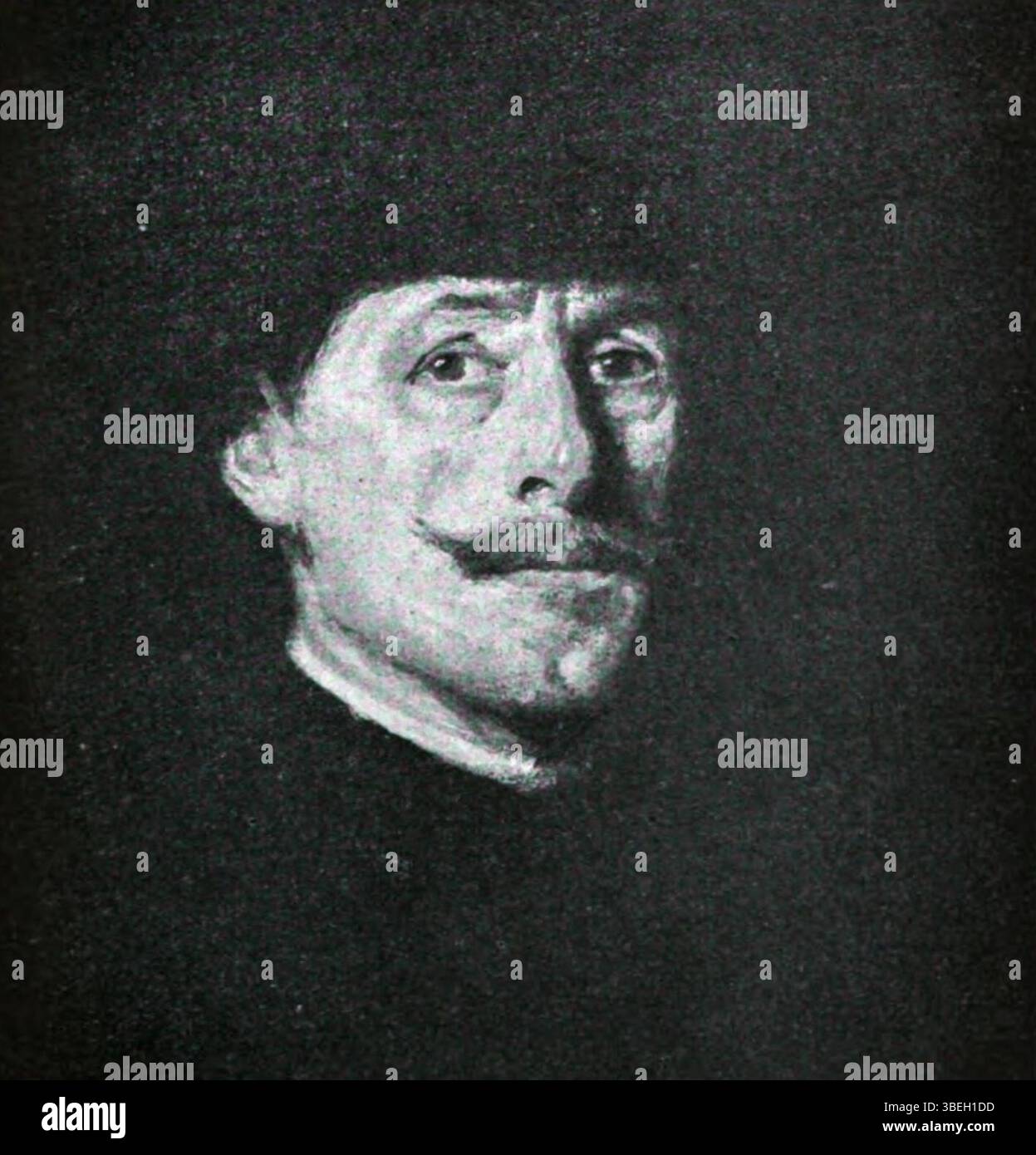 Dieses Selbstporträt von Francis Petrus Paulus entstand 1912. Es wurde 1912 in Öl auf Leinwand gemalt und im englischen Illustrated Magazine reproduziert, was einen Einblick in das eigene Bild des Künstlers gewährt. Stockfoto