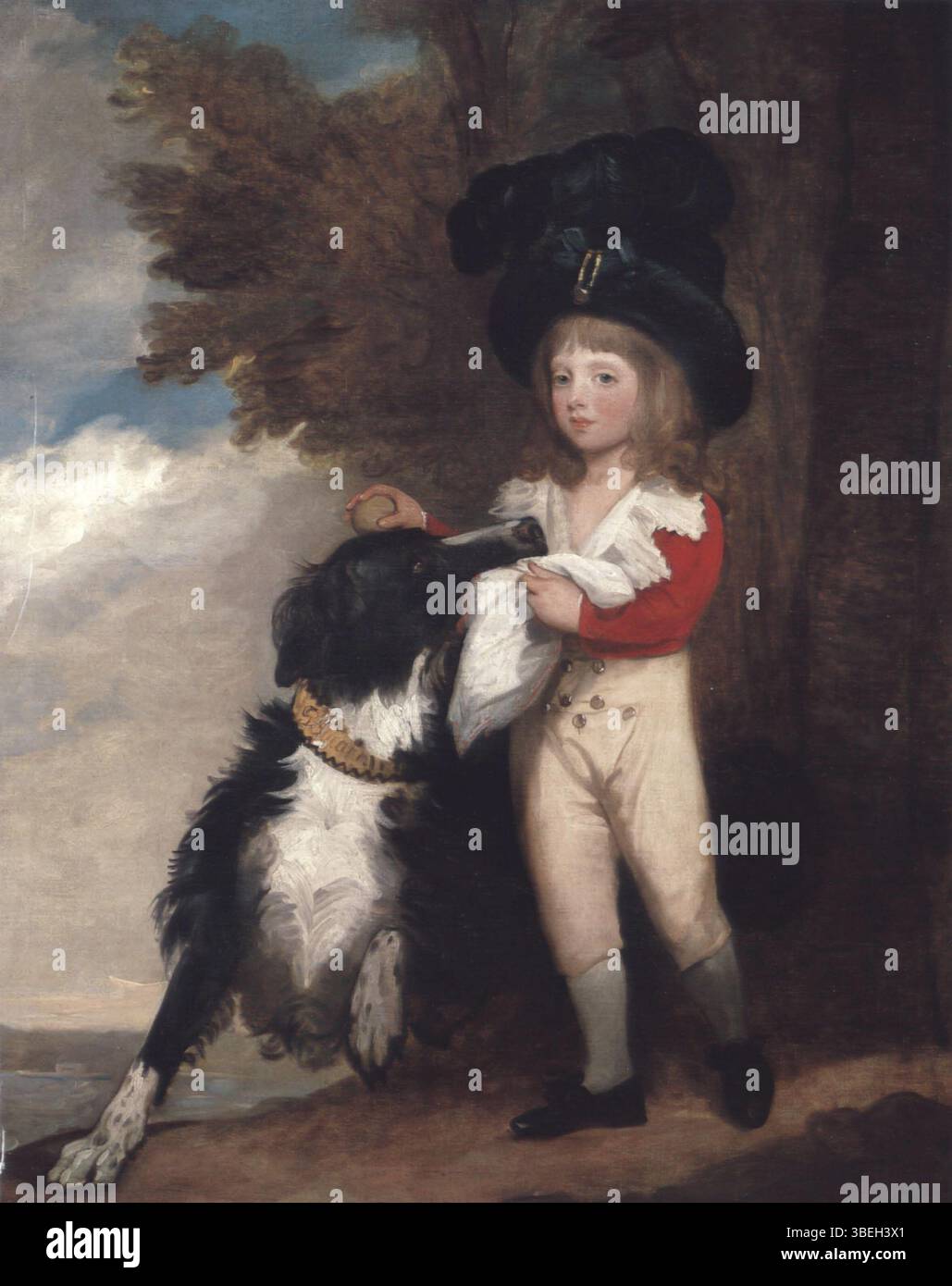 Ein Porträt von George Thomas John Nugent, 1. Marquess of Westmeath, gemalt von Gilbert Stuart im Jahre 1789. Das Gemälde spiegelt den aristokratischen Porträtstil des späten 18. Jahrhunderts wider. Stockfoto