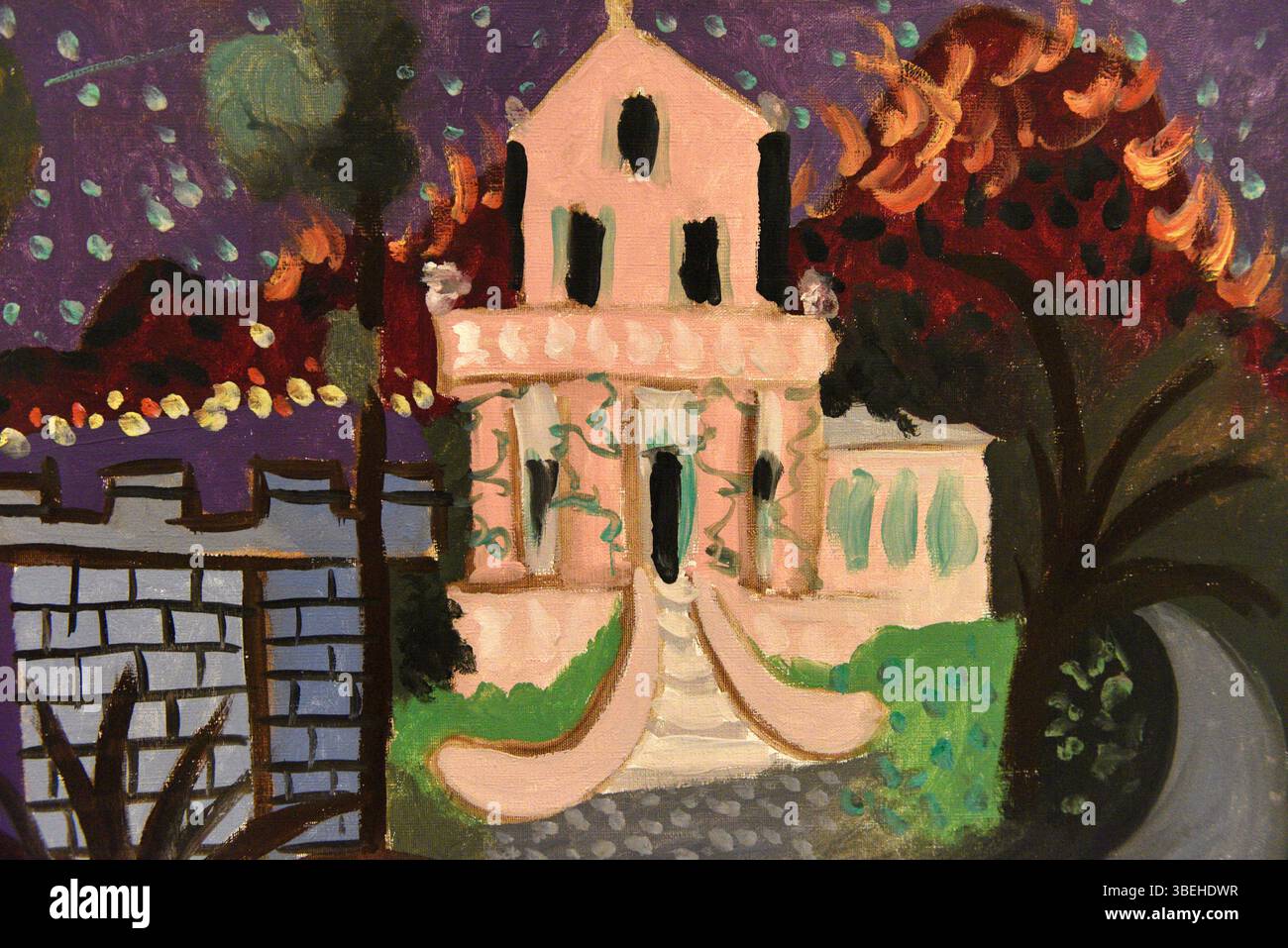 Villa Chêne Roc in Juan-les-Pins, Öl auf Leinwand, 1931, Gemälde von Picasso, Picasso Museum, Antibes, Frankreich. Stockfoto