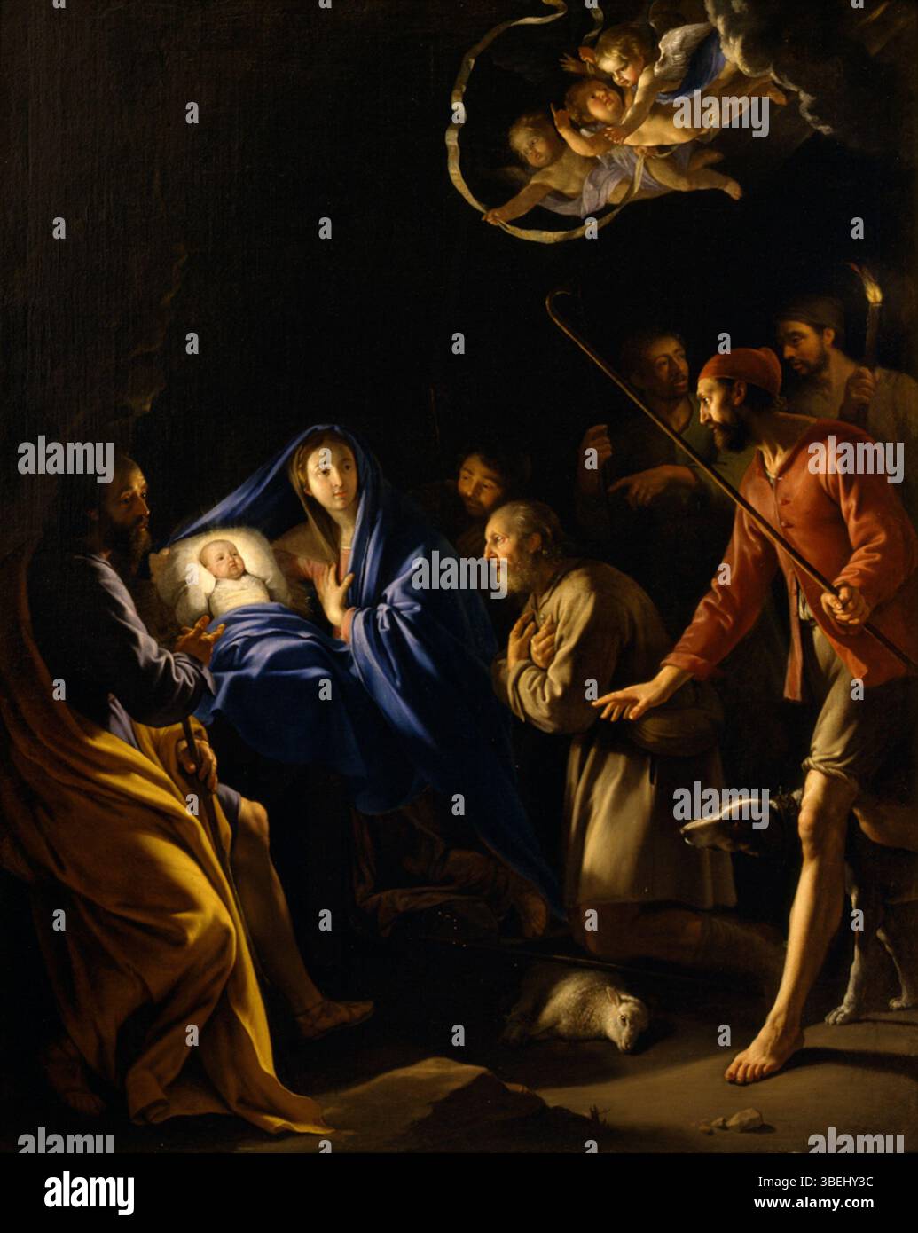 Philippe de Champaigne (französisch, 1602-1674), The Adoration of the Shepherds, 1640, Öl auf Leinwand, Gift of Dr. and Mrs. Edwin Binney, 3., keine bekannten Urheberrechtsbeschränkungen, 66,83 Stockfoto Philippe de Champaigne (französisch, 1602-1674), The Adoration of the Shepherds, 1640, Öl auf Leinwand, Gift of Dr. and Mrs. Edwin Binney, 3., keine bekannten Urheberrechtsbeschränkungen, 66,83 Stockfoto