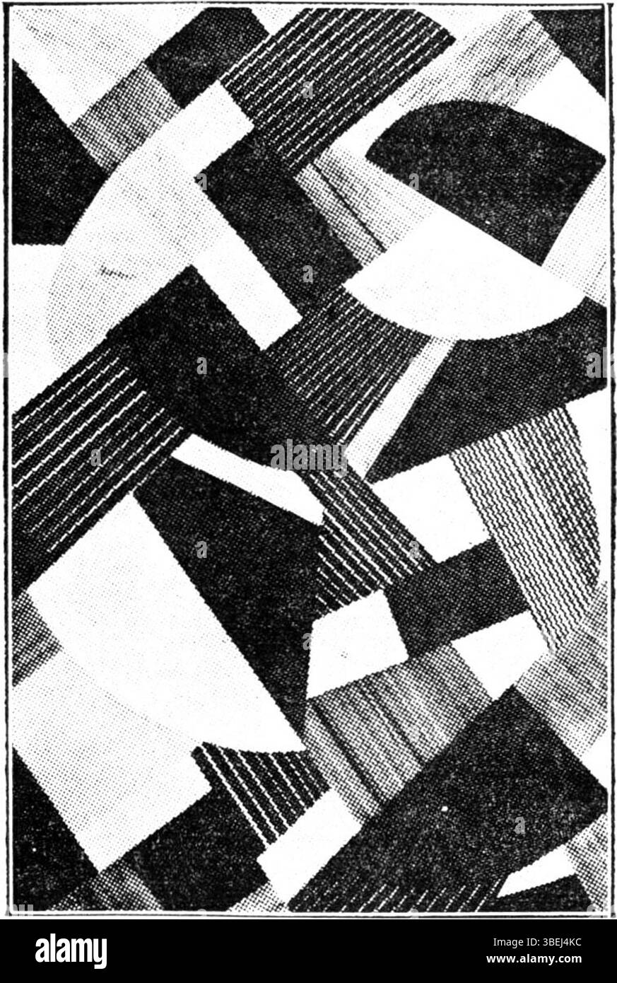 Diese 1938 erschienene Publikation von de Maasbode enthält einen artikel über Otto freundlich und seine abstrakte Kunst, die in Amsterdam ausgestellt wurde. Freundlich (1878–1943) war eine Schlüsselfigur der europäischen Avantgardekunst. Stockfoto