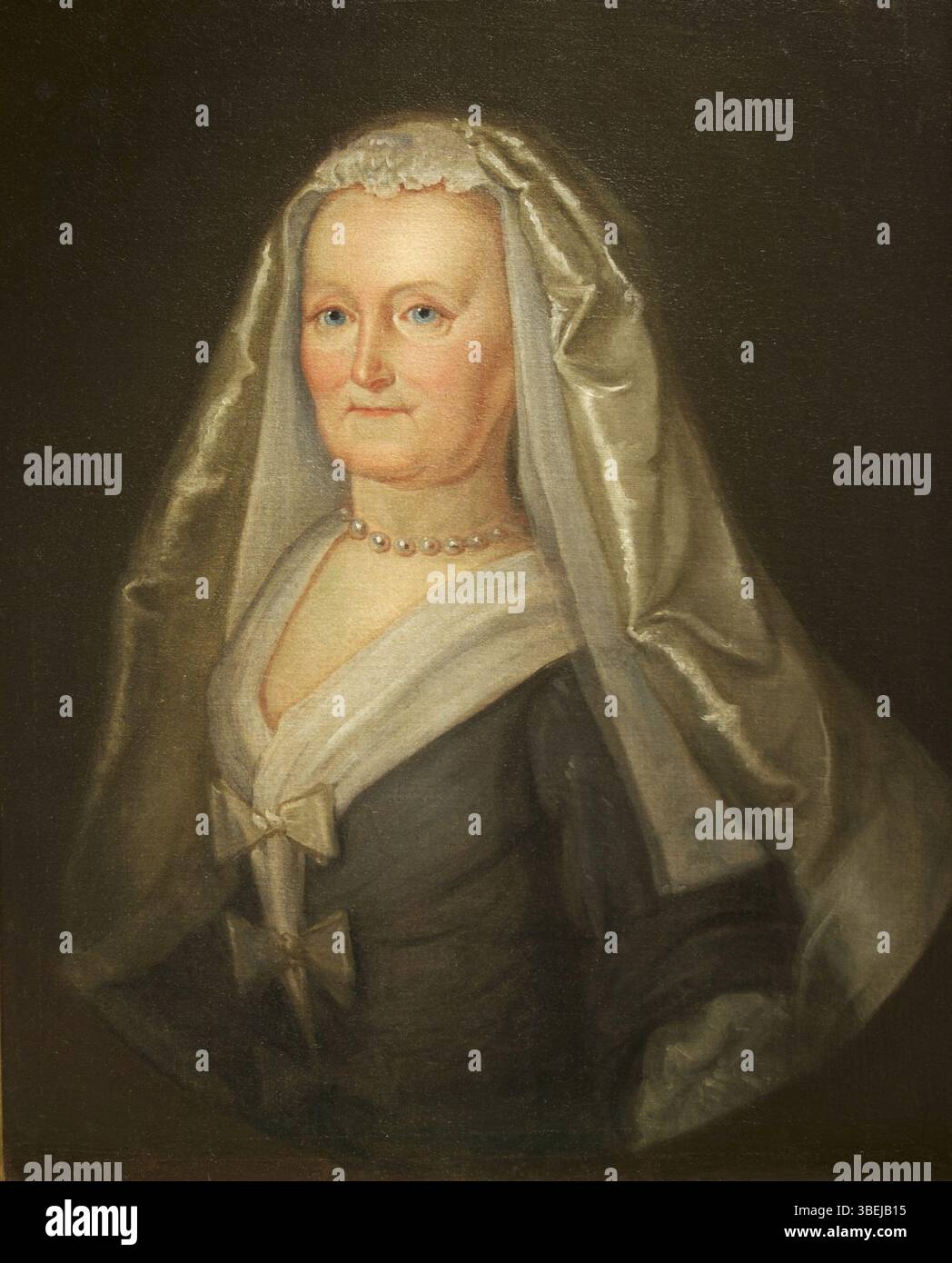 Dieses Porträt zeigt Mary Kennon Bolling (1676–1727), die Ehefrau von John Bolling, einer prominenten amerikanischen Kolonialfigur. Das Datum des Kunstwerks ist unsicher, aber die Abmessungen des Gemäldes sind 71,12 x 55,88 cm. Stockfoto Dieses Porträt zeigt Mary Kennon Bolling (1676–1727), die Ehefrau von John Bolling, einer prominenten amerikanischen Kolonialfigur. Das Datum des Kunstwerks ist unsicher, aber die Abmessungen des Gemäldes sind 71,12 x 55,88 cm. Stockfoto