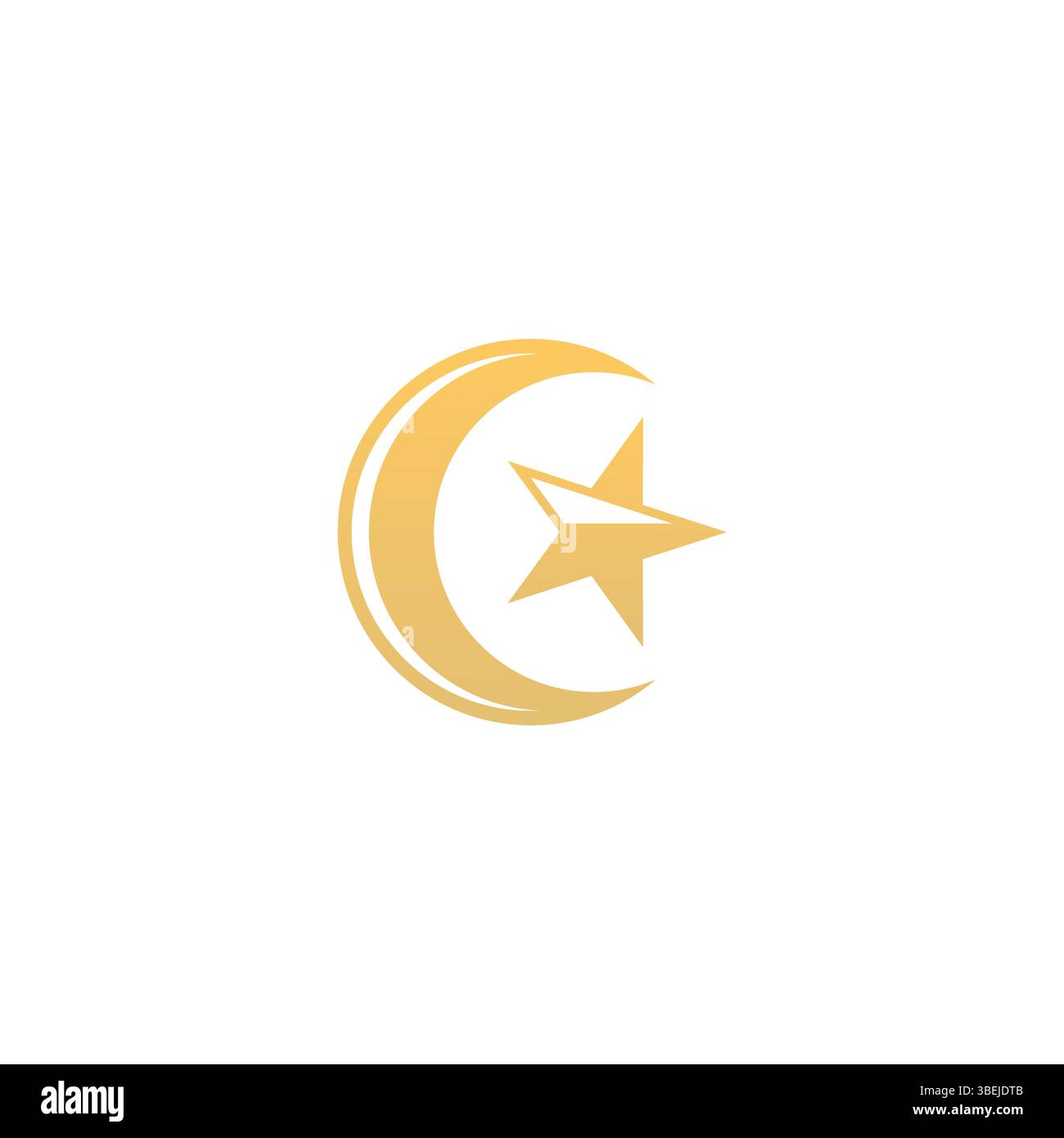 Sternkombination mit Buchstabe C. Moon Star-Logo Stock Vektor