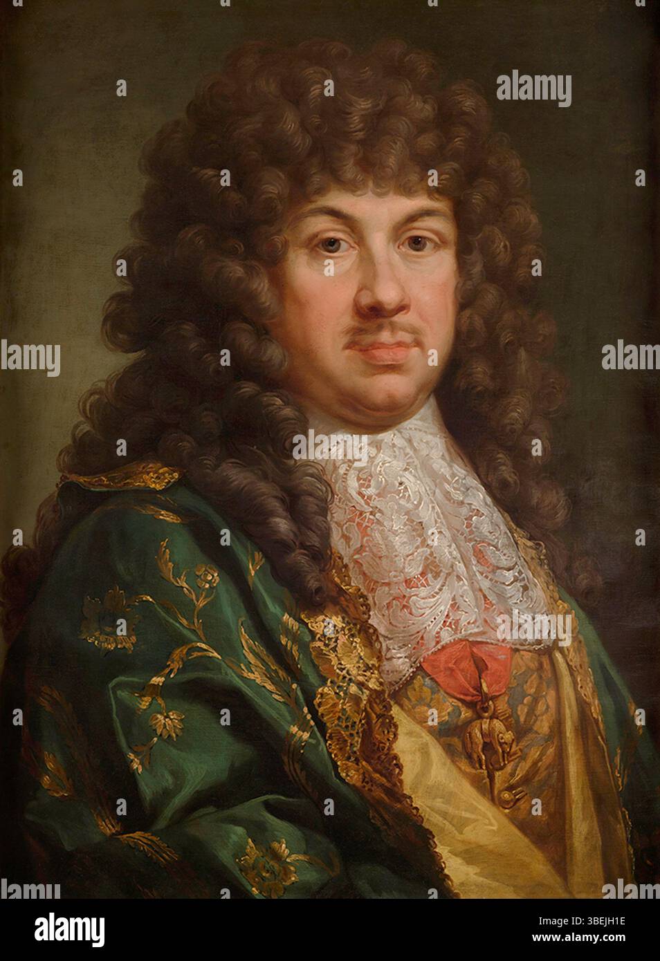 Dieses Porträt zeigt Michal Korybut Winiowiecki (1640–1673), der von 1669 bis 1673 König von Polen und Großherzog von Litauen war. Seine Herrschaft war geprägt von politischer Instabilität und Herausforderungen an die Macht der Monarchie. Stockfoto