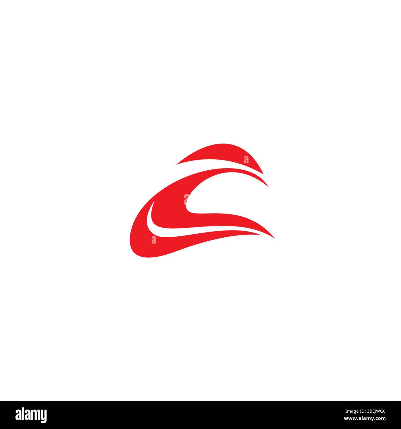 Abstraktes Logodesign mit Buchstabe C. C Symbolvektor Stock Vektor