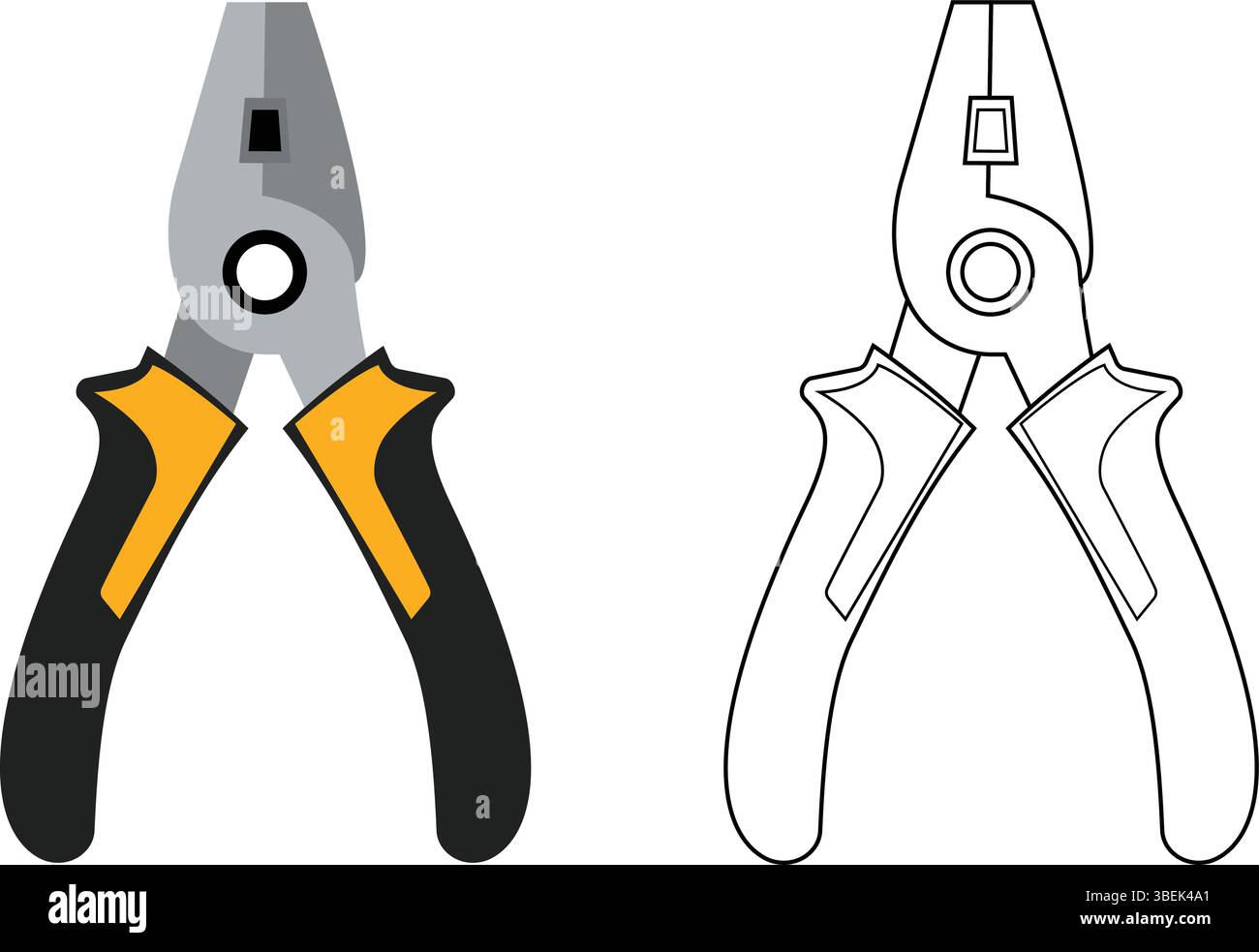 Zangen Detailed Graphic und Outline Versionen für Design verwenden bearbeitbare Farb- und Strichbildvarianten Vektor Stock Vektor