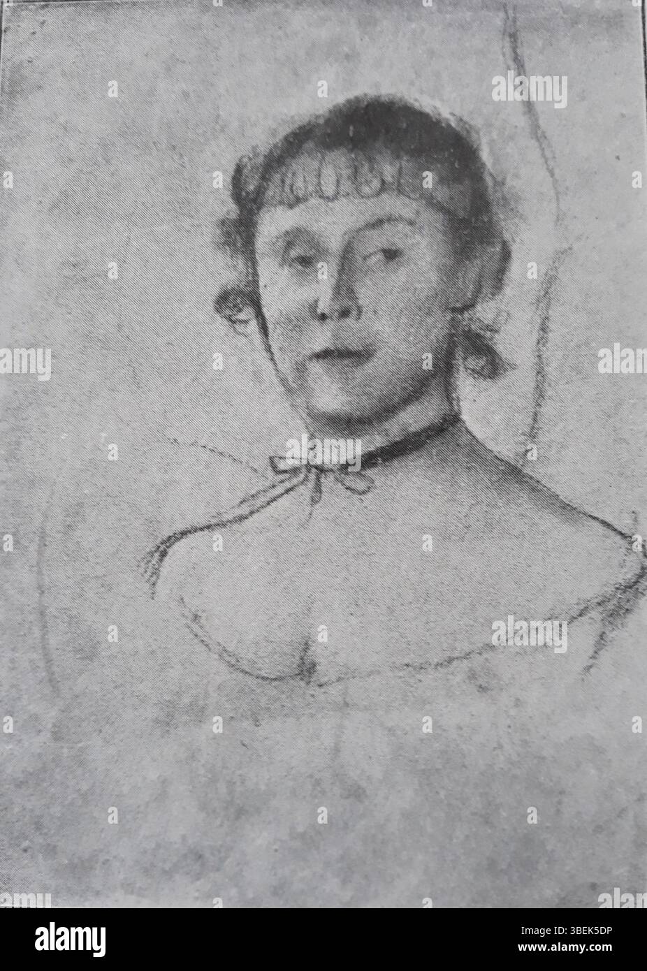 Gemälde von Edgar Degas, das Mademoiselle Sallé an der Pariser Opéra porträtiert und sein Interesse an theatralischen Themen und weiblichen Darstellerinnen unterstreicht. Stockfoto