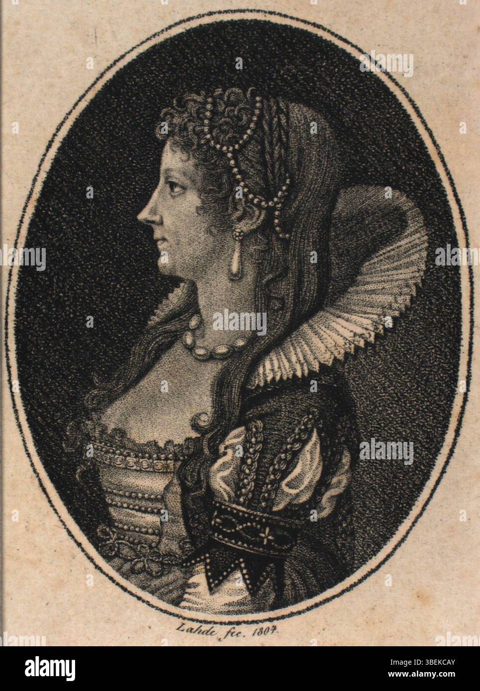 ELINE Heger, geboren 1807, war eine bemerkenswerte Persönlichkeit im frühen 19. Jahrhundert, deren Leben eine Ära des sozialen und politischen Wandels umspannte. Stockfoto