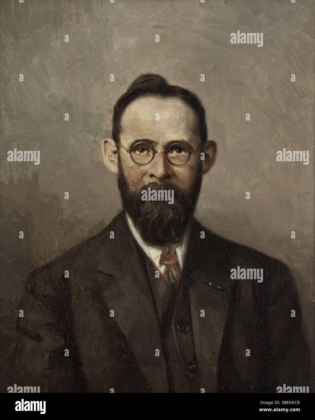 1934 Ölporträt des niederländischen Politikers Willem Hendrik Drucker (1887–1933) von Marie Madeleine de Famars Testas (1885–1945) in der Sammlung der Erasmus-Universität Rotterdam. Stockfoto