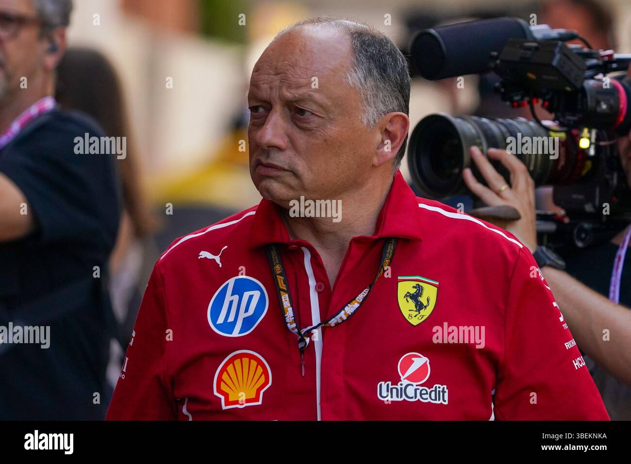 Frederic Vasseur, Teamchef der Scuderia Ferrari beim Formel-1-TAG Heuer Gran Premio di Monaco 2025 am 22. Mai, Circuit de Monaco, Monaco. Stockfoto