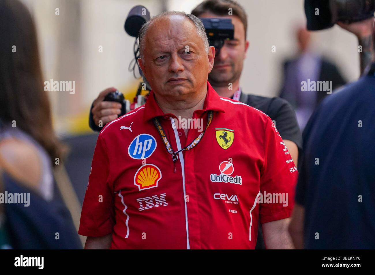 Frederic Vasseur, Teamchef der Scuderia Ferrari beim Formel-1-TAG Heuer Gran Premio di Monaco 2025 am 22. Mai, Circuit de Monaco, Monaco. Stockfoto