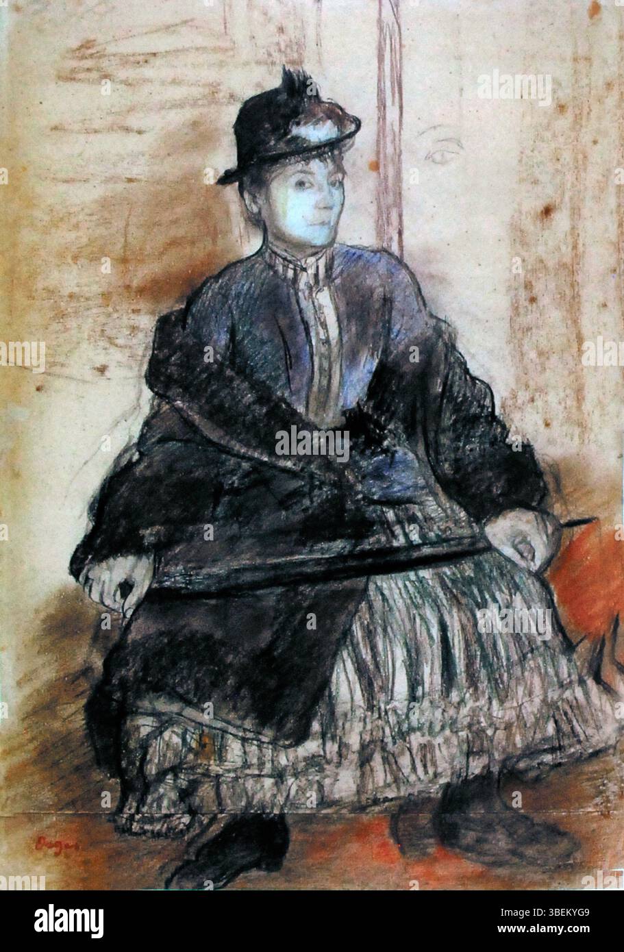 Gemälde von Edgar Degas von Miss Sanlaville, einer Solotänzerin an der Pariser Oper, in Aufführungskleidung. Stockfoto