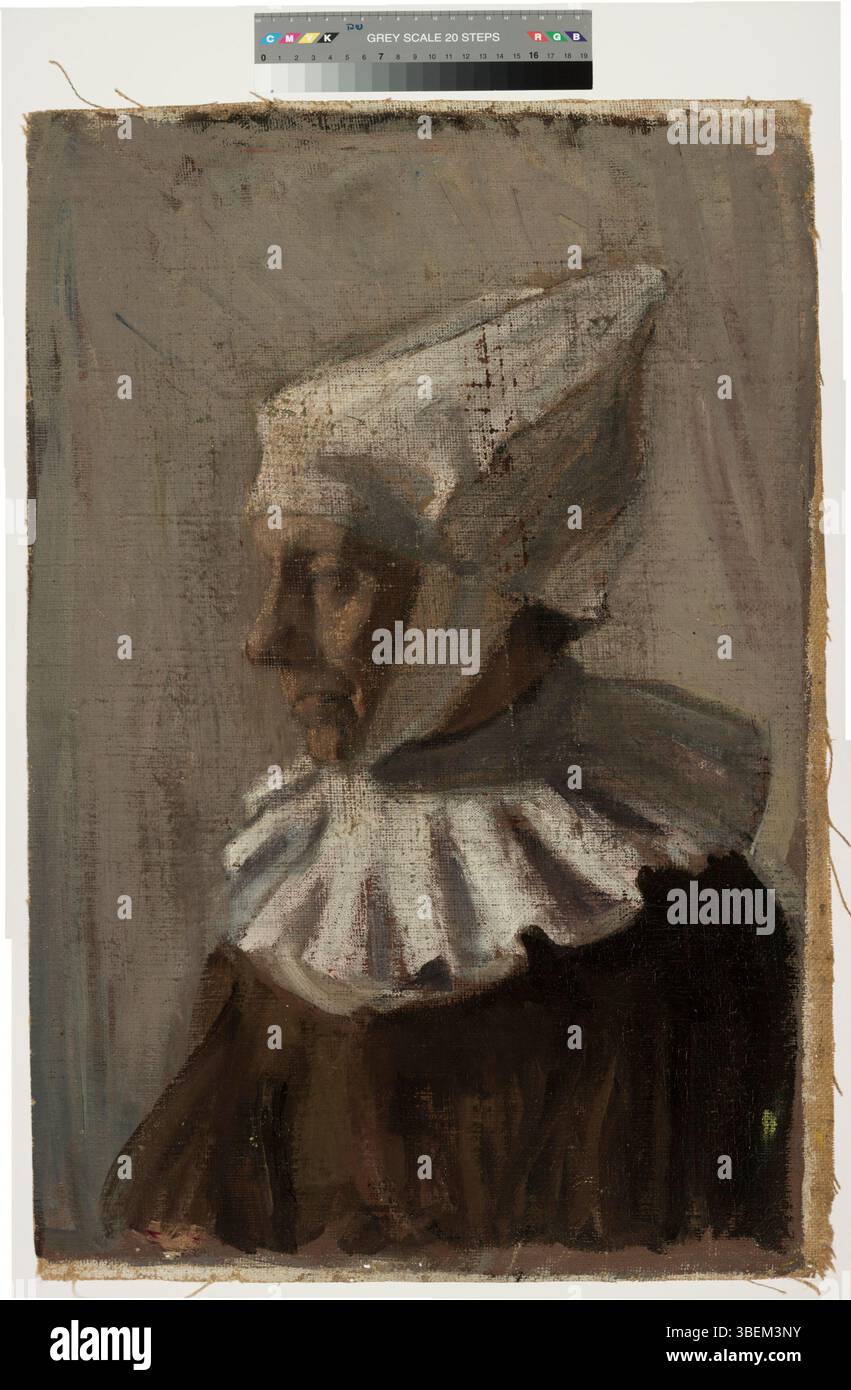 Nikolai Triik. Naine valge Tanuga. 1901-1905. Õli, lõuend. 66,3 x 45,2 Stockfoto