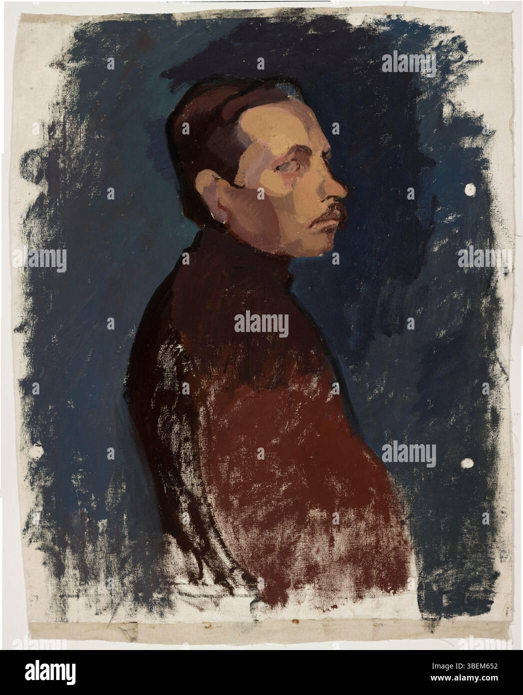 Nikolai Triik. Mehe portree. 1913-1920. Õli, lõuend. 66,5x55,4 Stockfoto