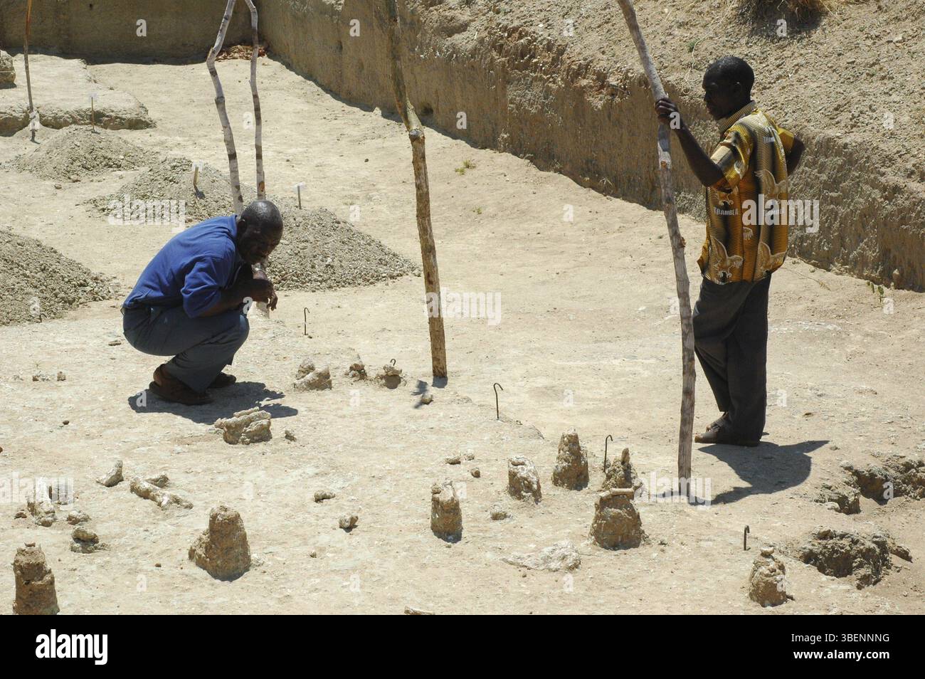 Paläontologische Ausgrabungsstätte in Malawi Stockfoto