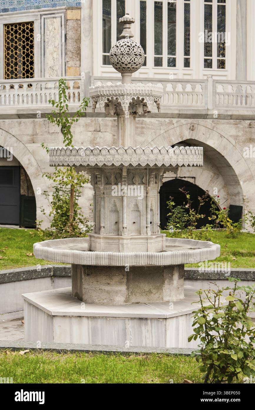 Türkei FILIGRANER MARMOR-BRUNNEN istanbul Stockfoto
