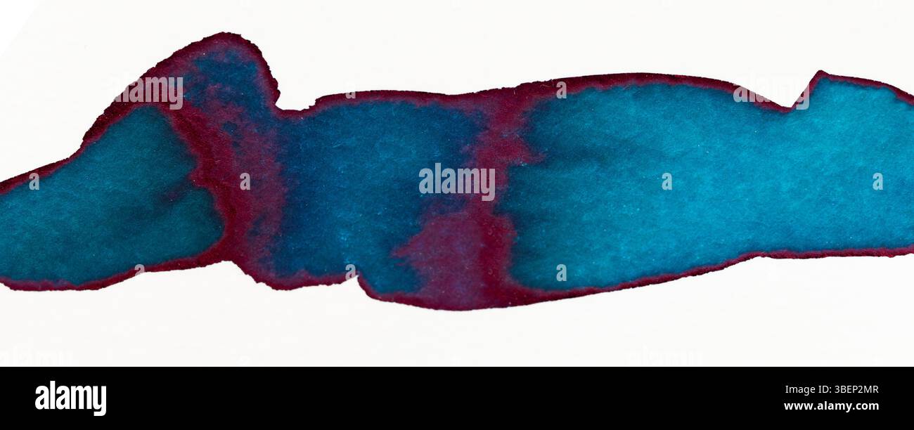 Farbenfrohe Aquarellabstrakte, die fließende Formen und lebendige Farbtöne mit weichen Kanten und Übergängen darstellen Stockfoto