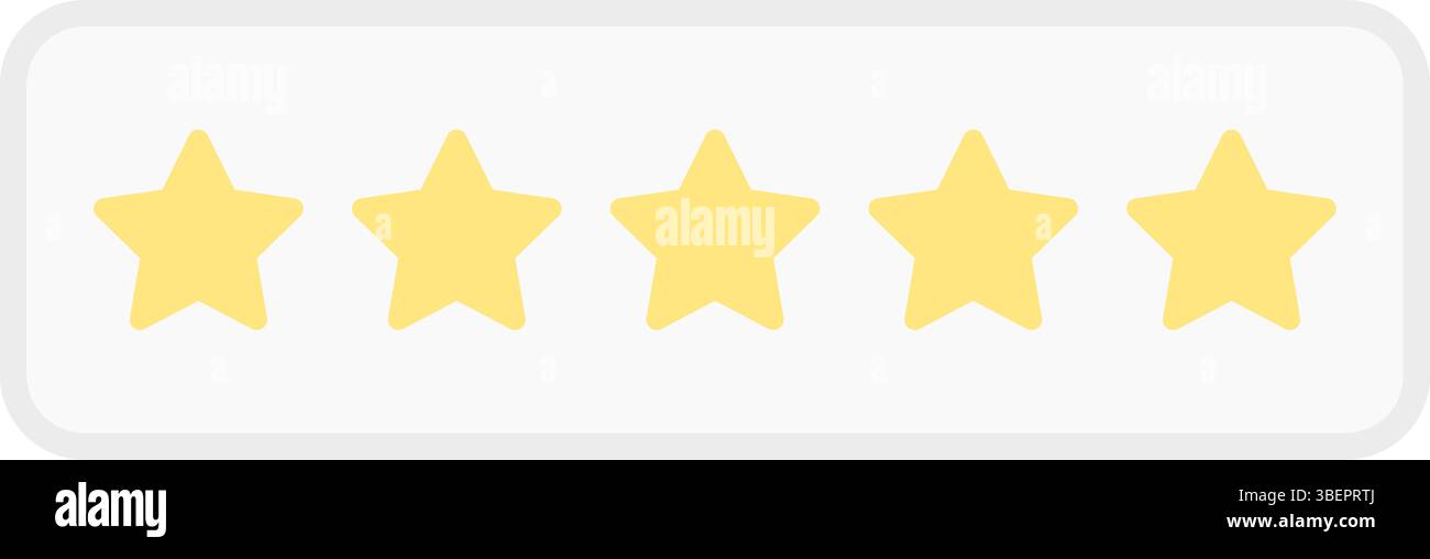 Minimalistisches Symbol Mit Fünf Sternen Stock Vektor