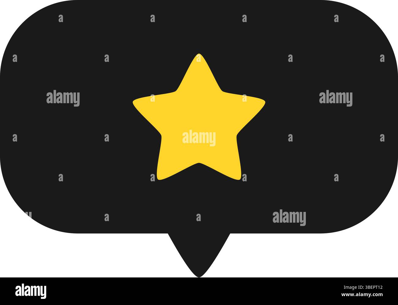 Dunkles Ballon-Symbol mit Goldstern Stock Vektor