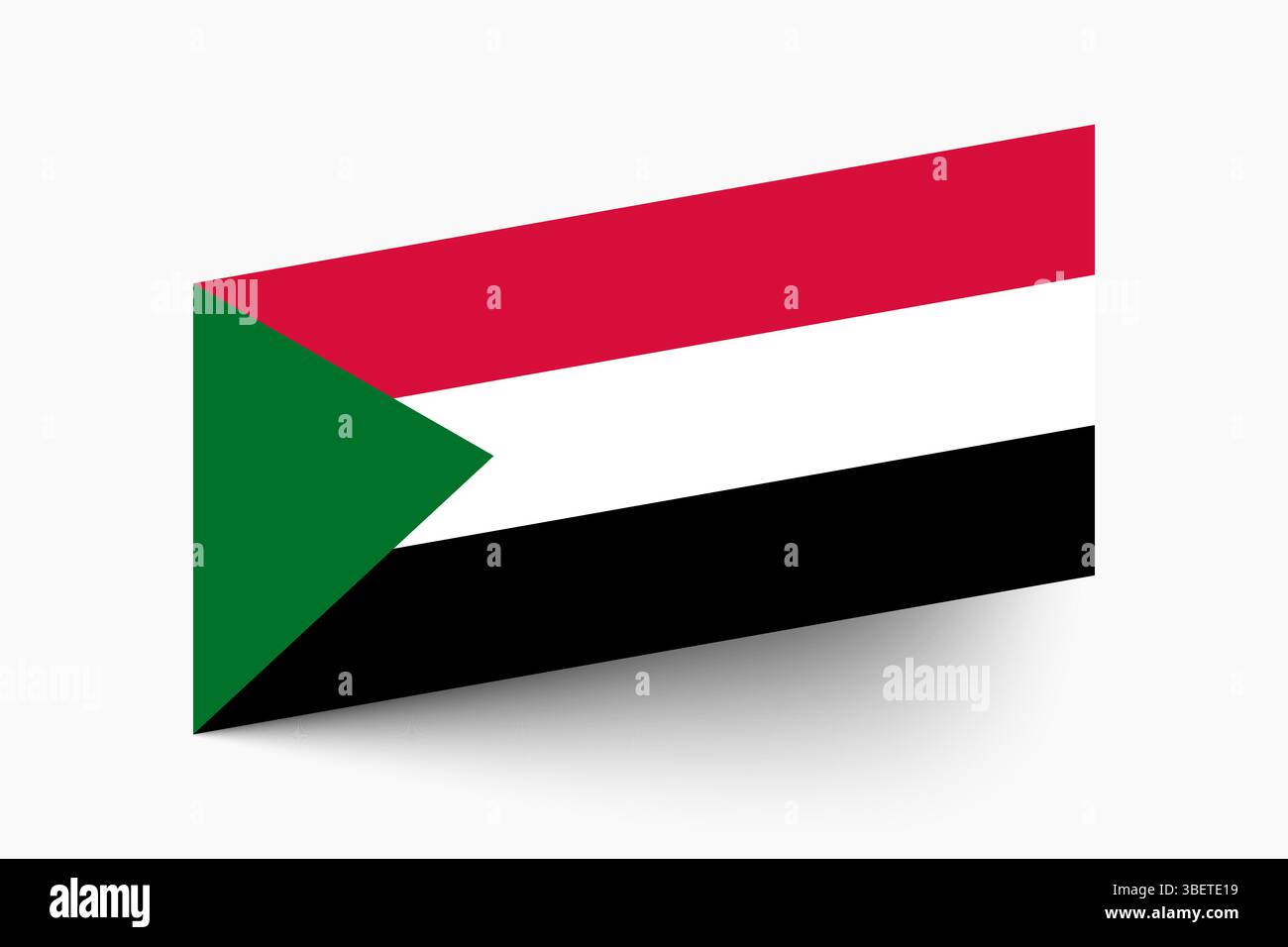 Flagge von Palästina. Palästina Flagge offizielle Farben geneigtes Symbol digitale Vektor Illustration Design. Stock Vektor