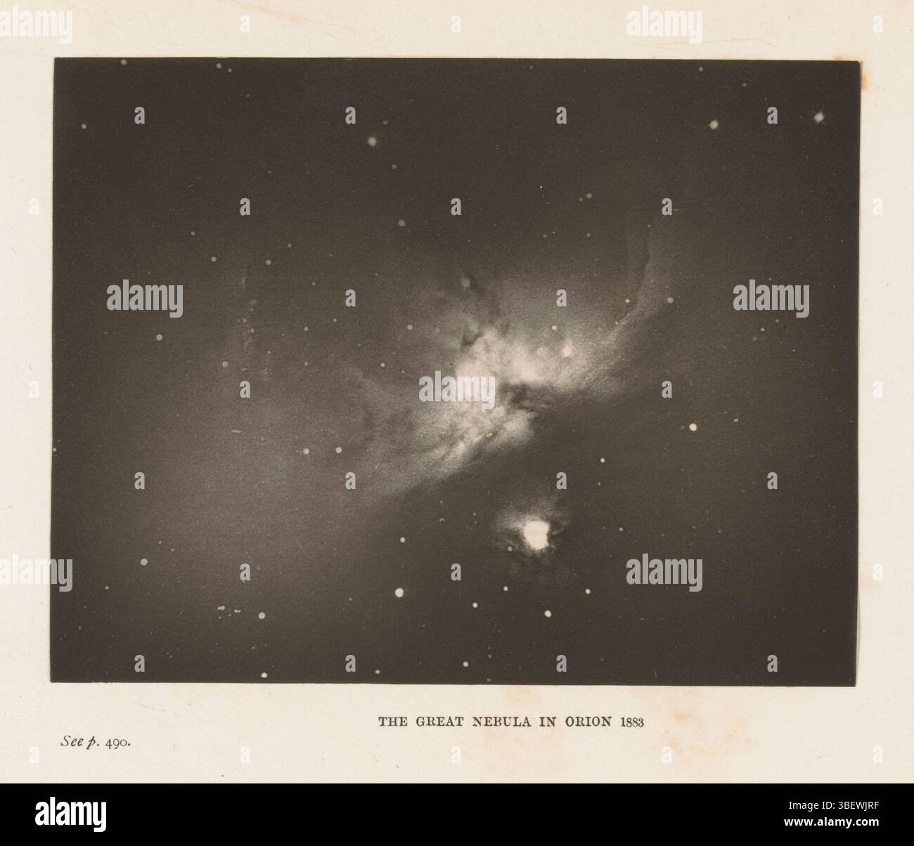 Eine populäre Geschichte der Astronomie im neunzehnten Jahrhundert, Eine populäre Geschichte der Astronomie im neunzehnten Jahrhundert, schutzblad - handgeschrieben, Buch, Fotos, fotografische illustrierte Bücher, Clark ans Slint wünscht alles Gute für Neujahr. 1900 W.D.S., Höhe 227 mm, Breite 153 mm, Dicke, 50 mm' Stockfoto