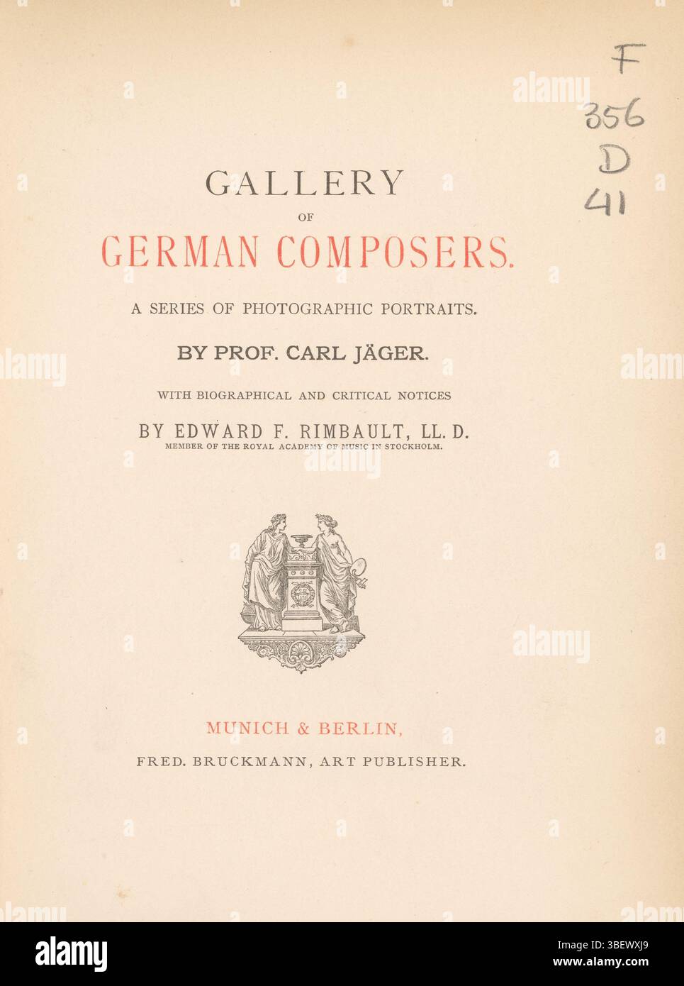 Galerie der deutschen Komponisten eine Serie von fotografischen Porträts, Galerie der deutschen Komponisten eine Reihe von fotografischen Porträts, Titelblatt - handschriftlich, Buch, Fotos, fotografische illustrierte Bücher, Weihnachten 1876. Dr.s & M.R.S. Blackburn mit den besten Wünschen von: Bennett Salina Bennett. Lina Bennett Hugh Bennett. JB Bennett., Höhe 227 mm, Breite 175 mm, Dicke 25 mm' Stockfoto