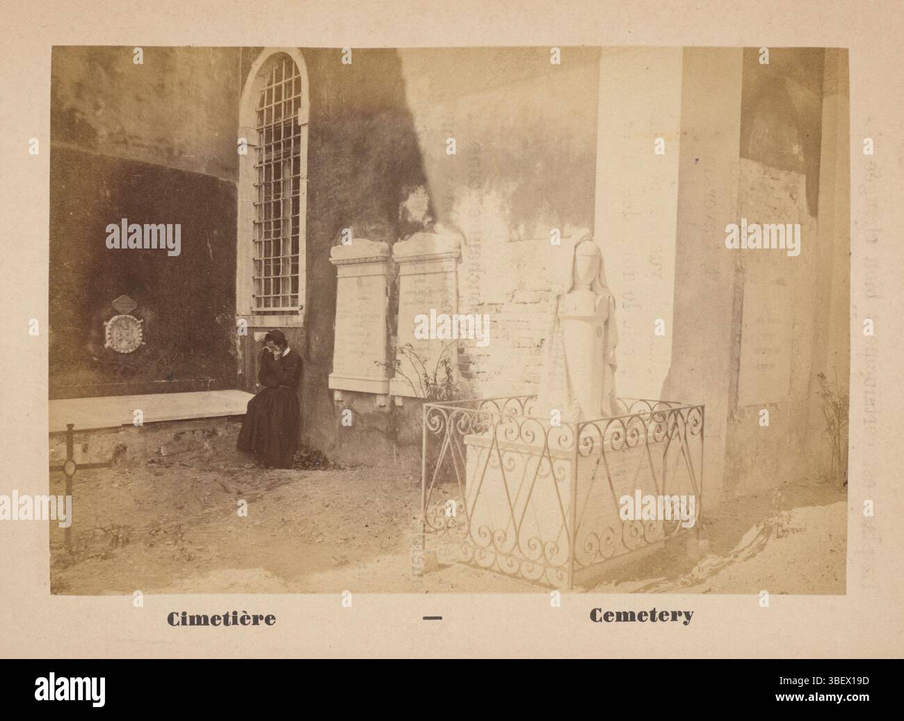 Cimetiere, Foto, Fotos, Höhe mm, Breite mm, Fotograf, 1870 - 1879, drittes Viertel 19. Jahrhundert, viertes Viertel 19. Jahrhundert, Albumindruck Stockfoto