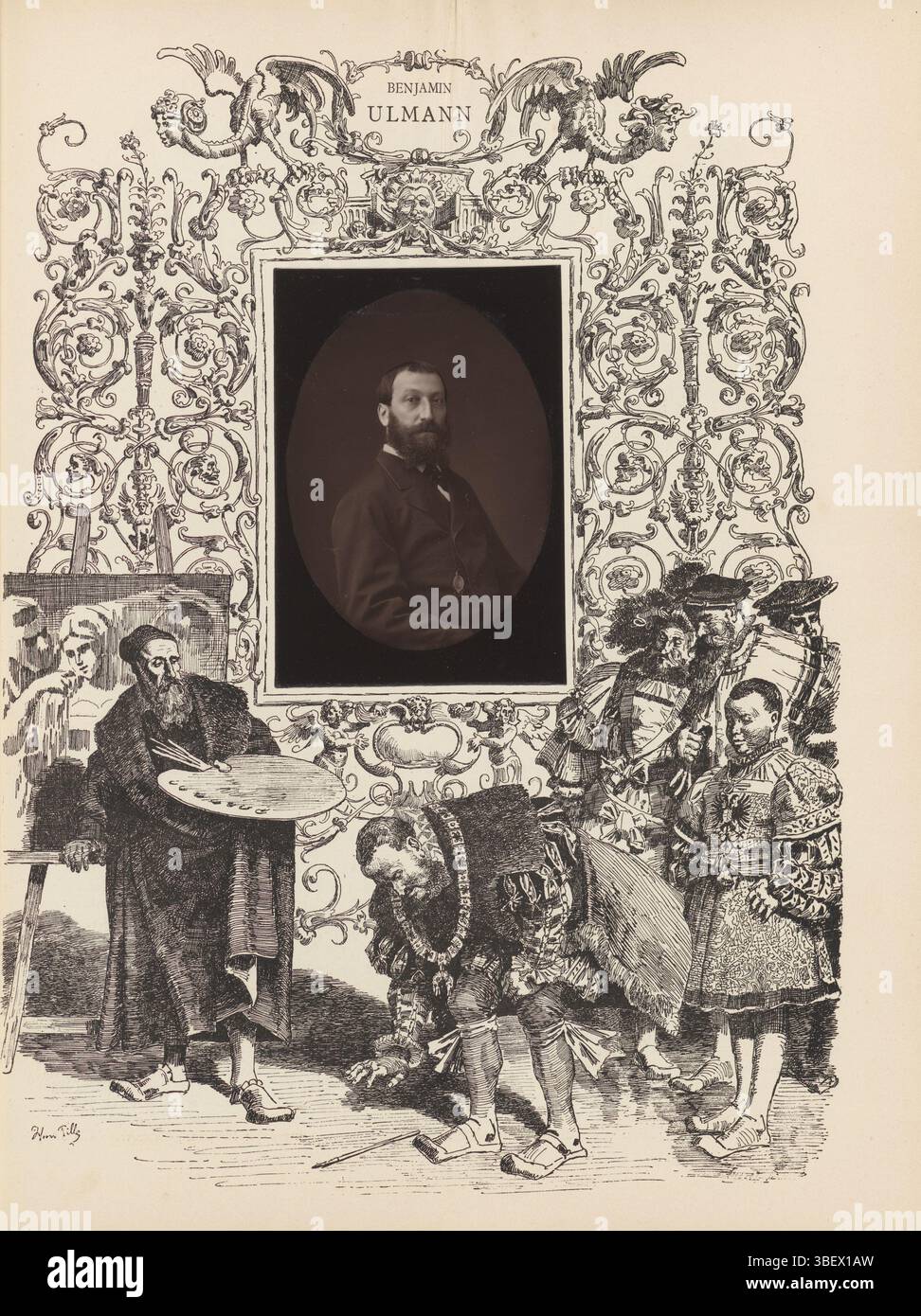 Goupil & Cie, Porträt von Benjamin Ulmann, Foto, Fotos, Höhe mm, Breite mm, Publikation (Veranstaltung), Publikation, Französisch, Verlag, 1866 - 1884, drittes Viertel 19. Jahrhundert, viertes Viertel 19. Jahrhundert, Woodburytype Stockfoto