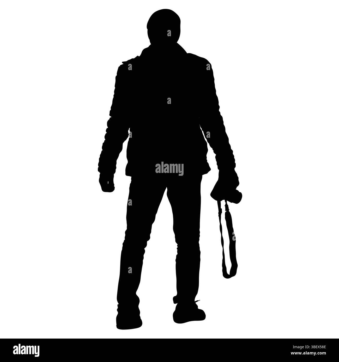 Silhouette einer Person mit Kamera, künstlerische Komposition, die die Kunst der Fotografie festnimmt Stock Vektor